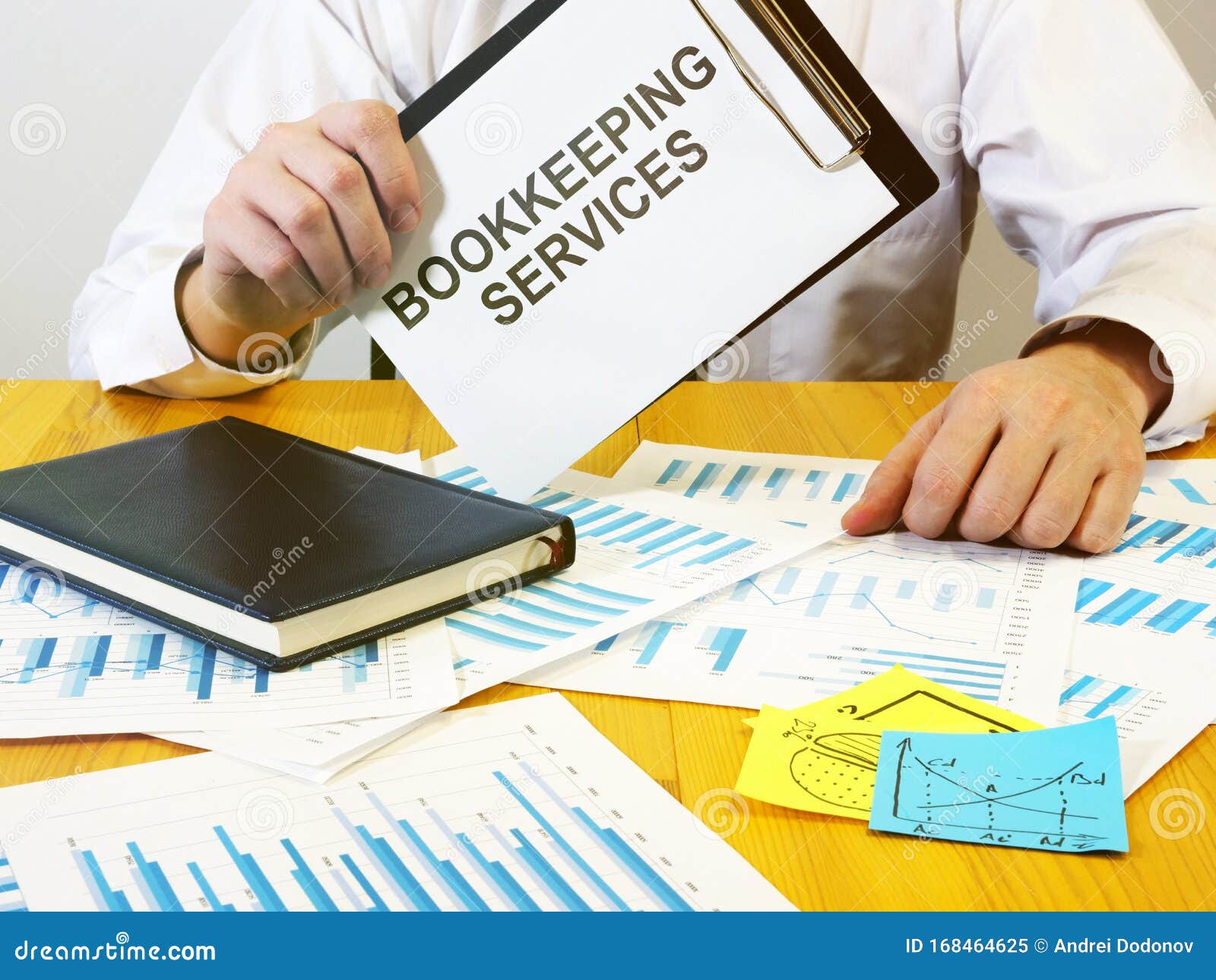writing note shows the text bookkeeping services