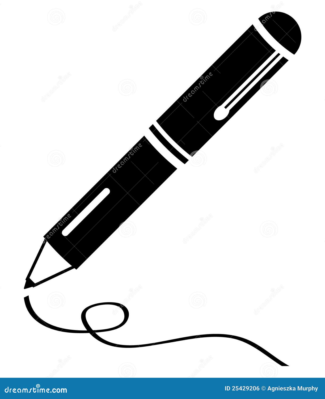 writing pen clean black icon