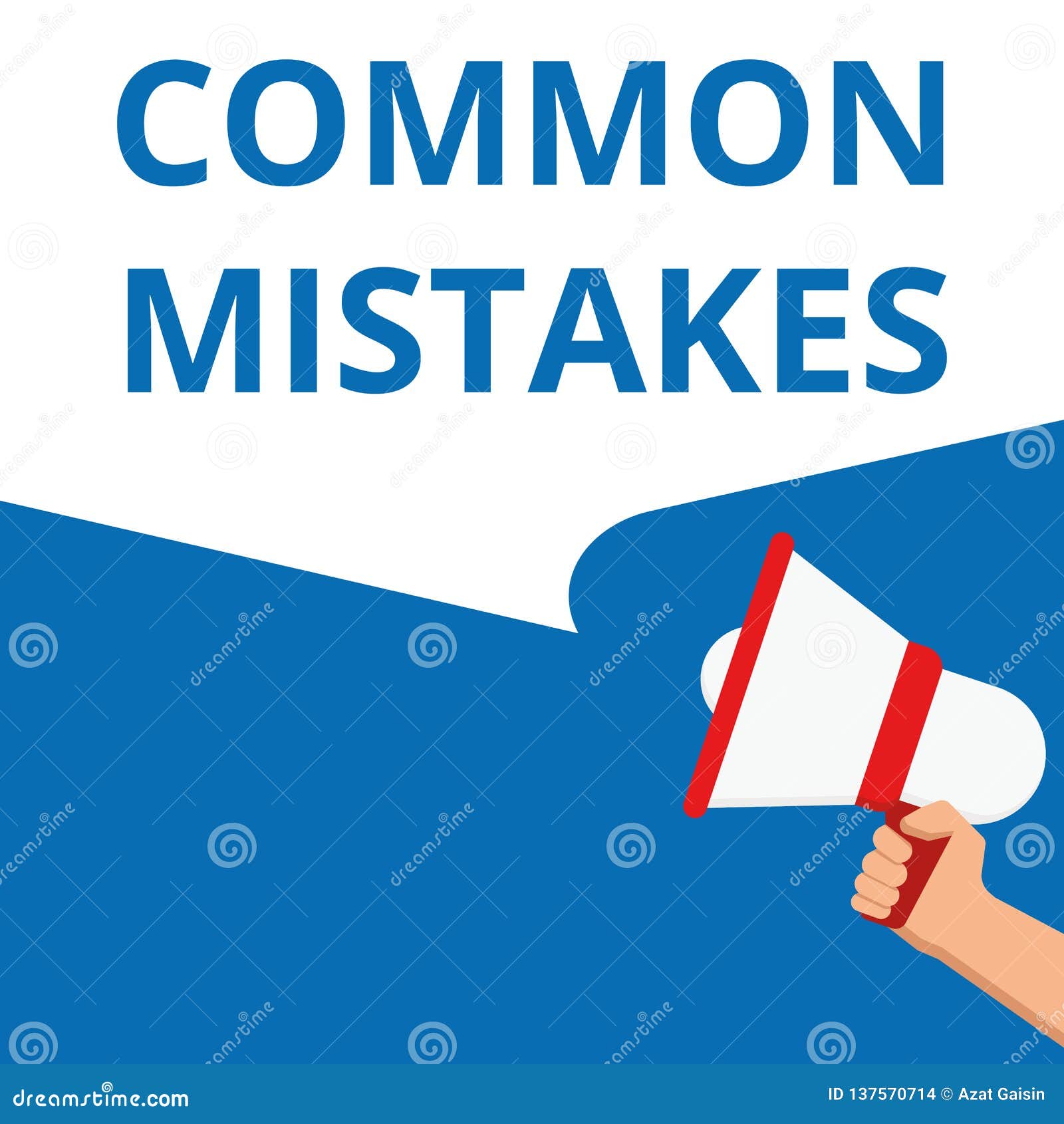 writing text showing common mistakes