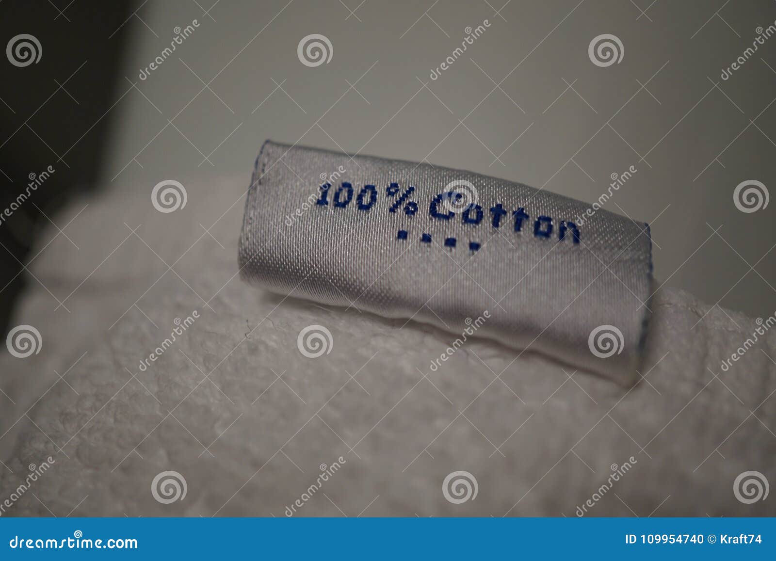 Written 100 cotton label stock photo. Image of design 109954740