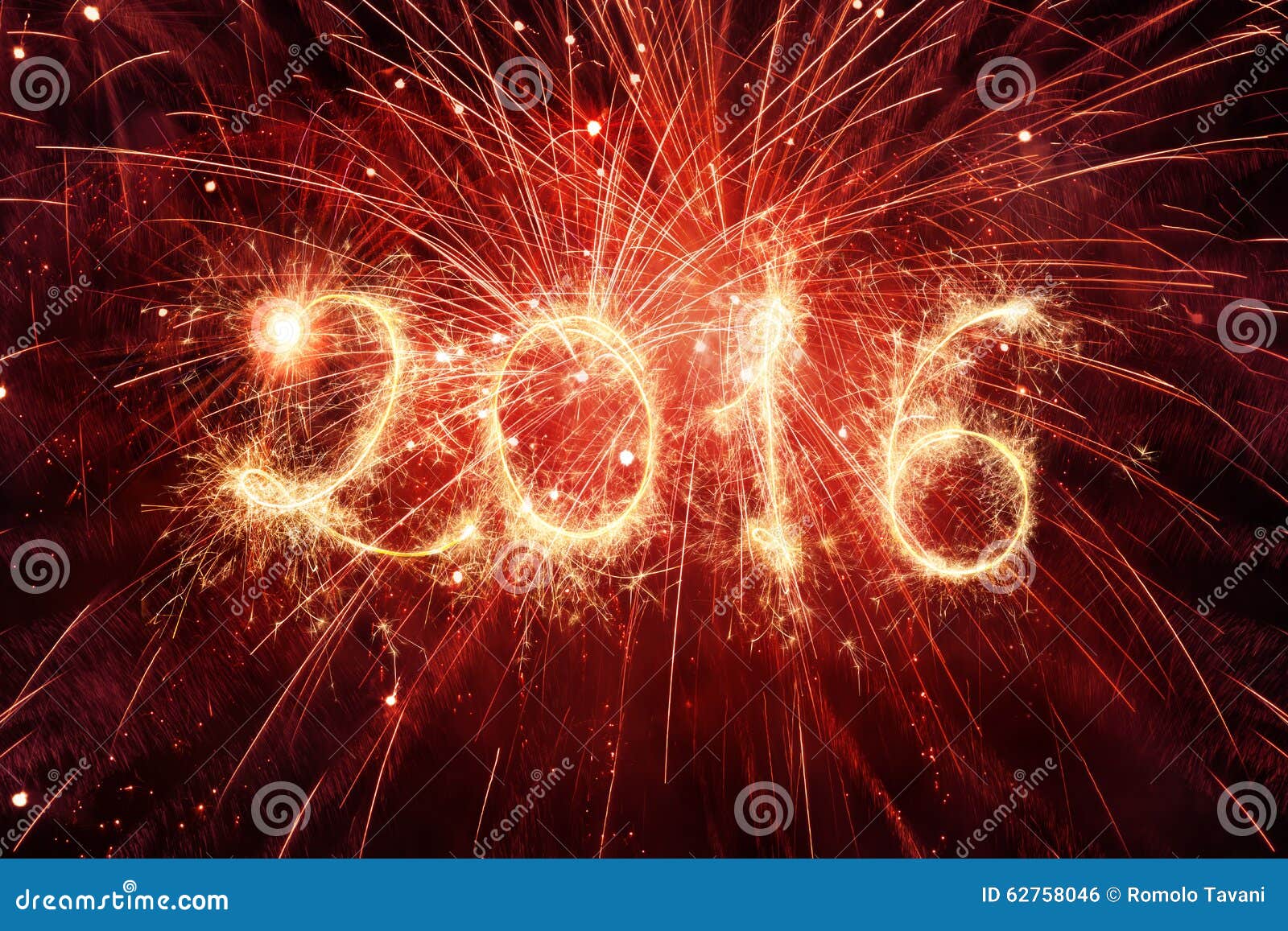 2016 Written with Fireworks Stock Photo Image of celebration, holiday 62758046
