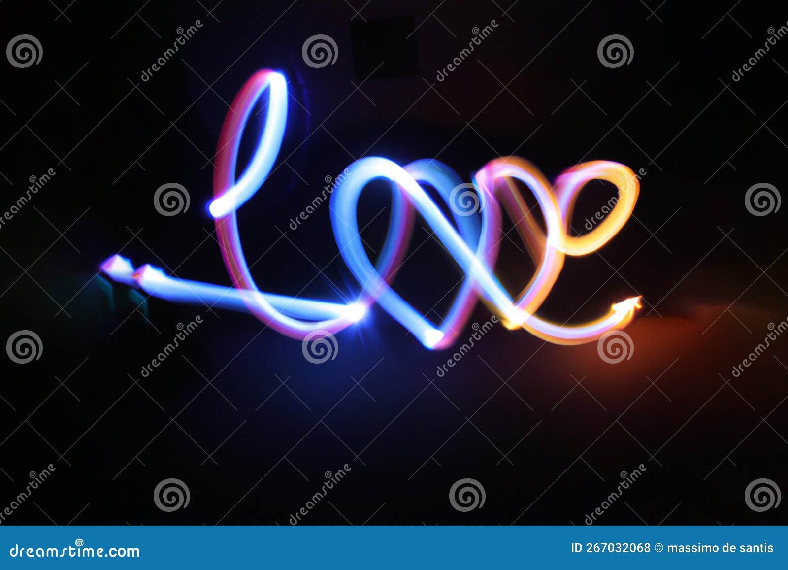 written love in neon