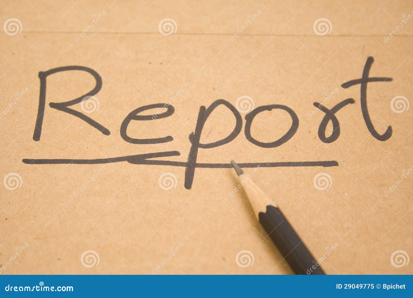 A written report. A written report for the start of the work required to write a report.