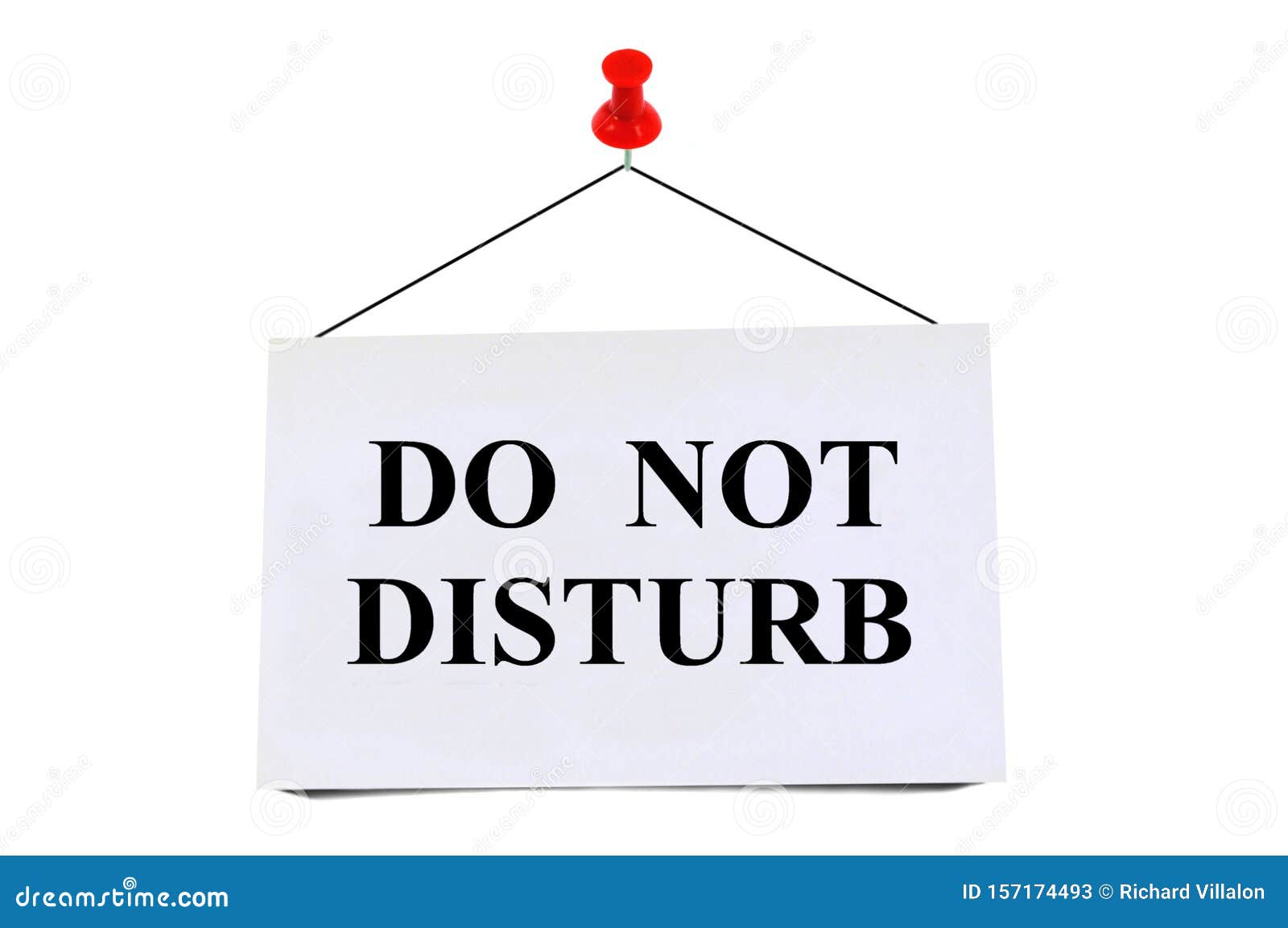 Card Pinned on Which is Written Do Not Disturb Stock Illustration