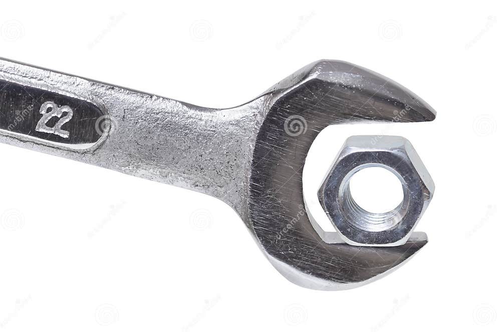 Wrong wrench for hex nut stock image. Image of mismatch 32985655