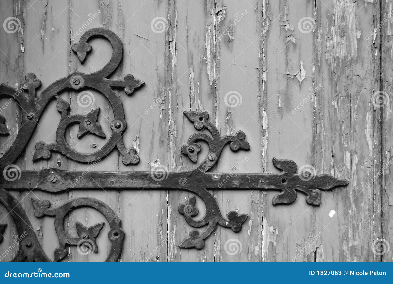 Wrought iron stock image. Image of wooden, iron, white 1827063