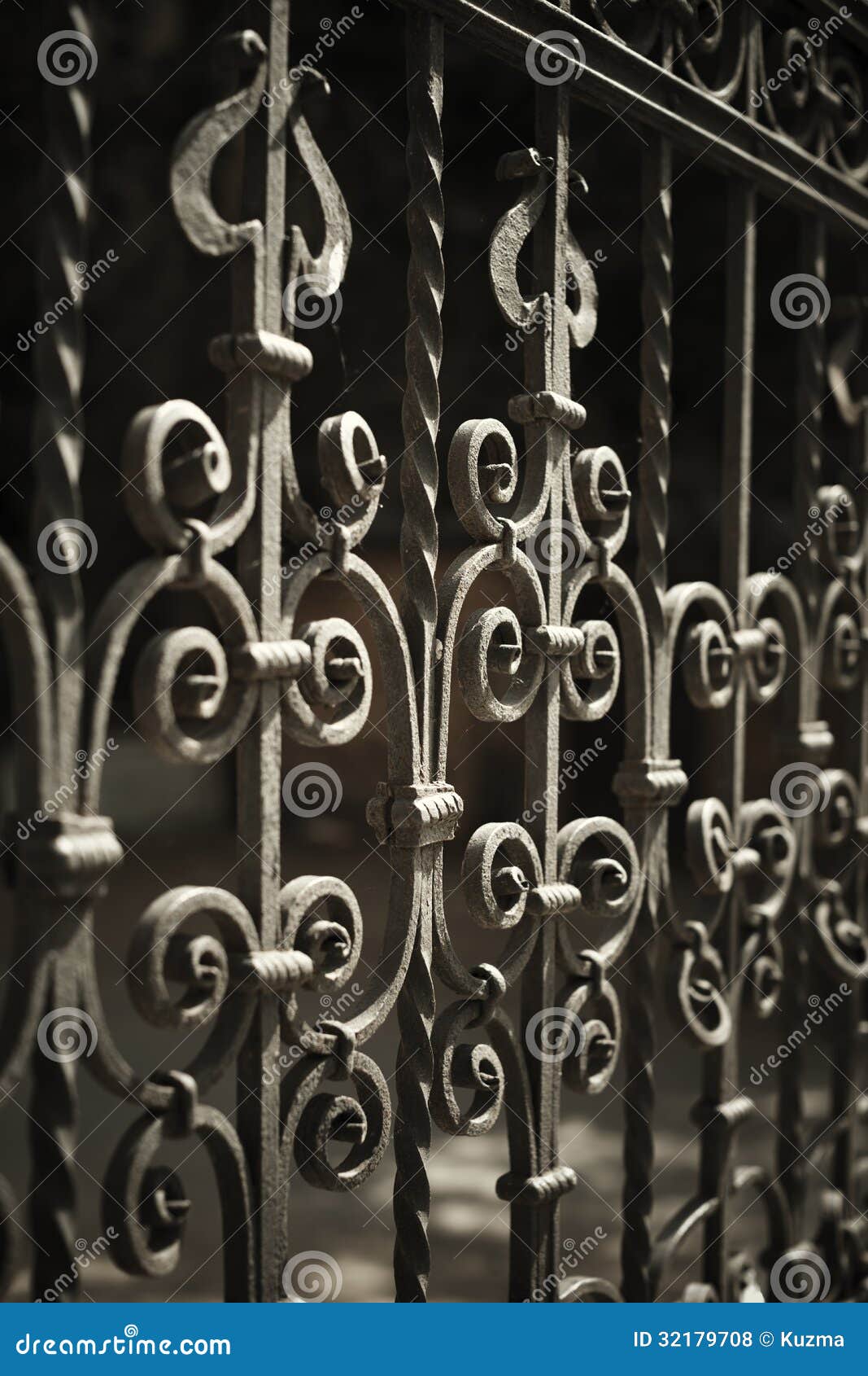 wrought iron fence detail