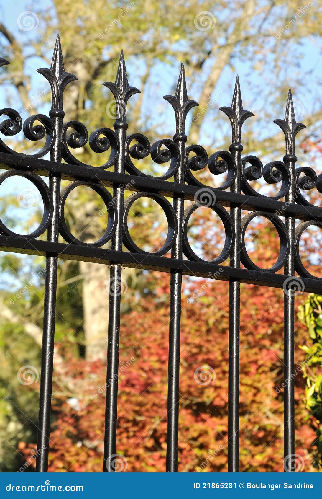 Wrought iron gate stock image. Image of iron, gates, tips - 21865281