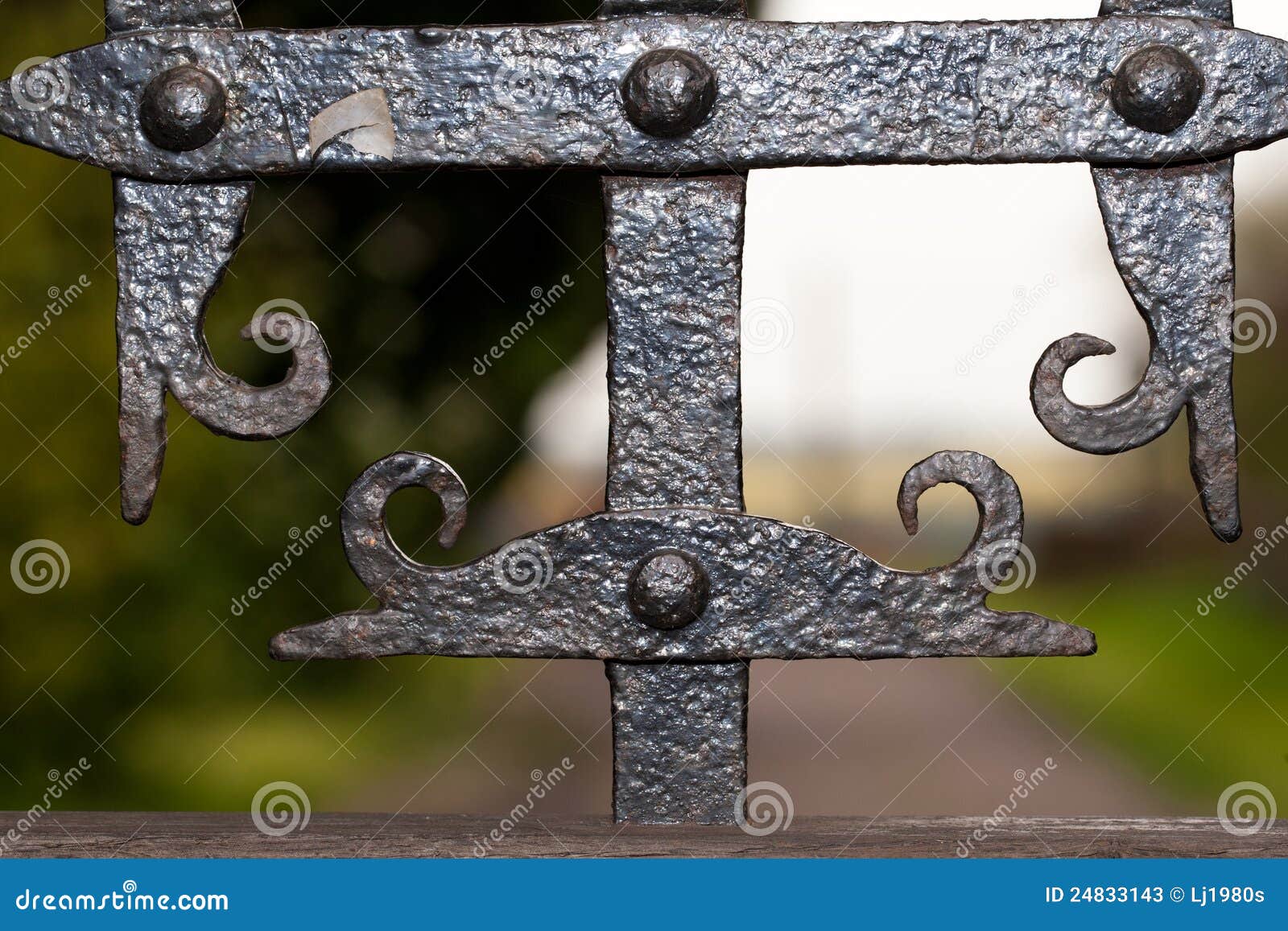 Wrought iron gate detail stock image. Image of iron, trade 24833143