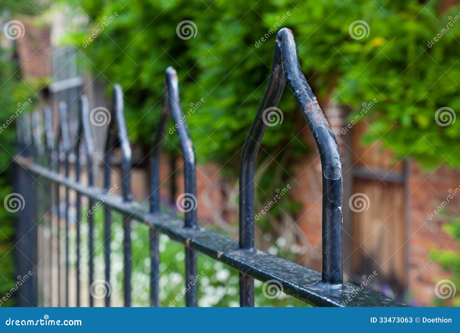 Wrought iron railings. stock image. Image of ornate, fence 33473063
