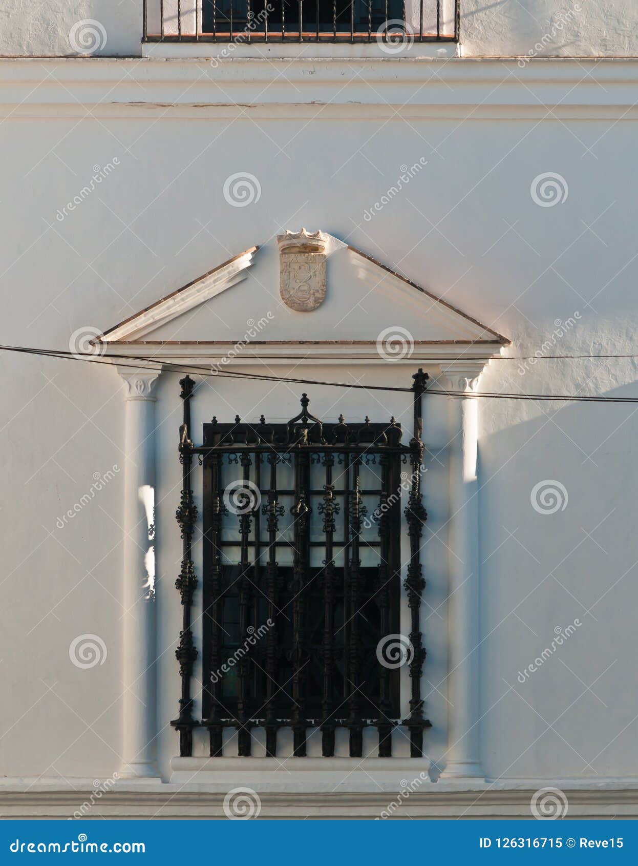 Wrought Iron Window Protection On A Spanish Public Building Stock Image -  Image Of Front, City: 126316715