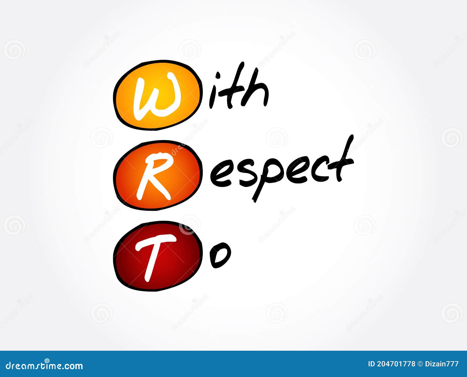 WRT with Respect To Acronym Stock Illustration Illustration of