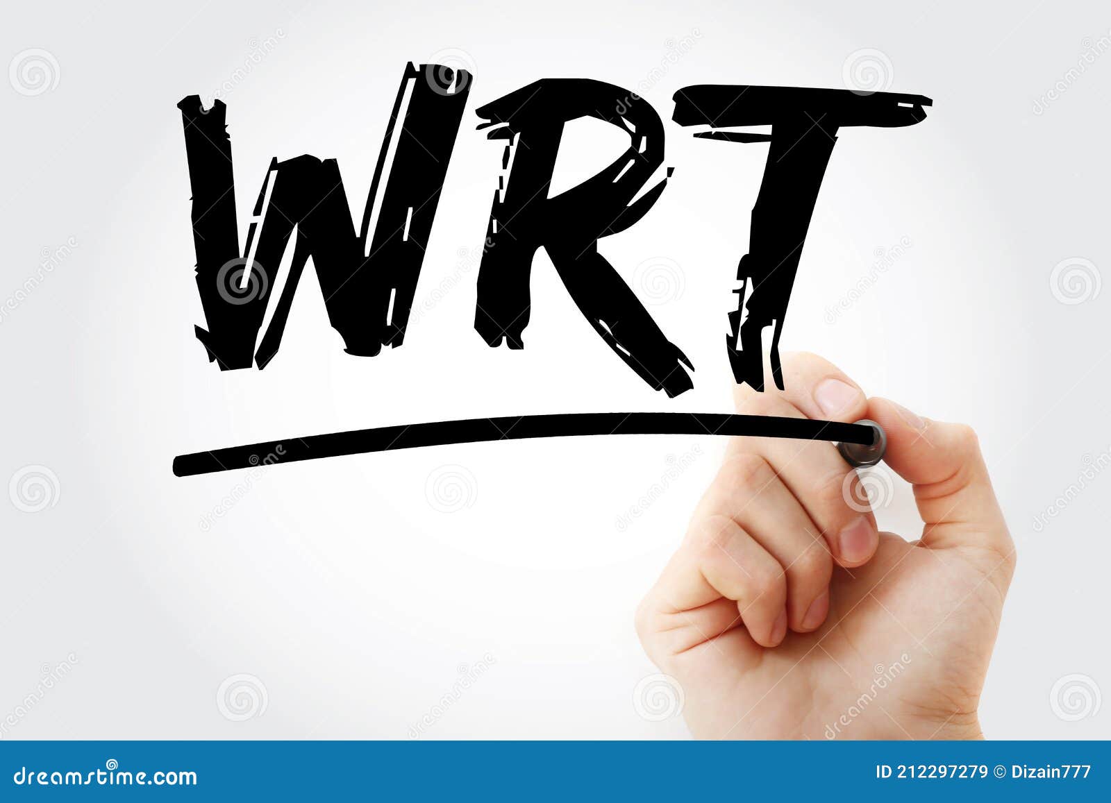 WRT with Respect To Acronym with Marker, Concept Background Stock