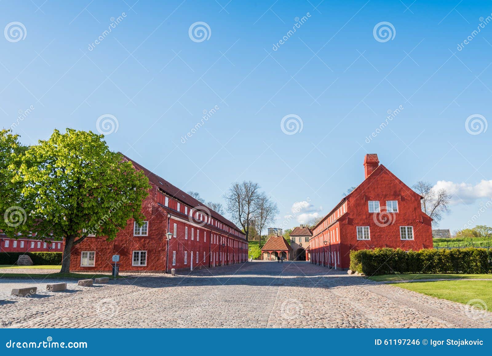 Wspaniały Czerwony Kastellet w Kopenhaga