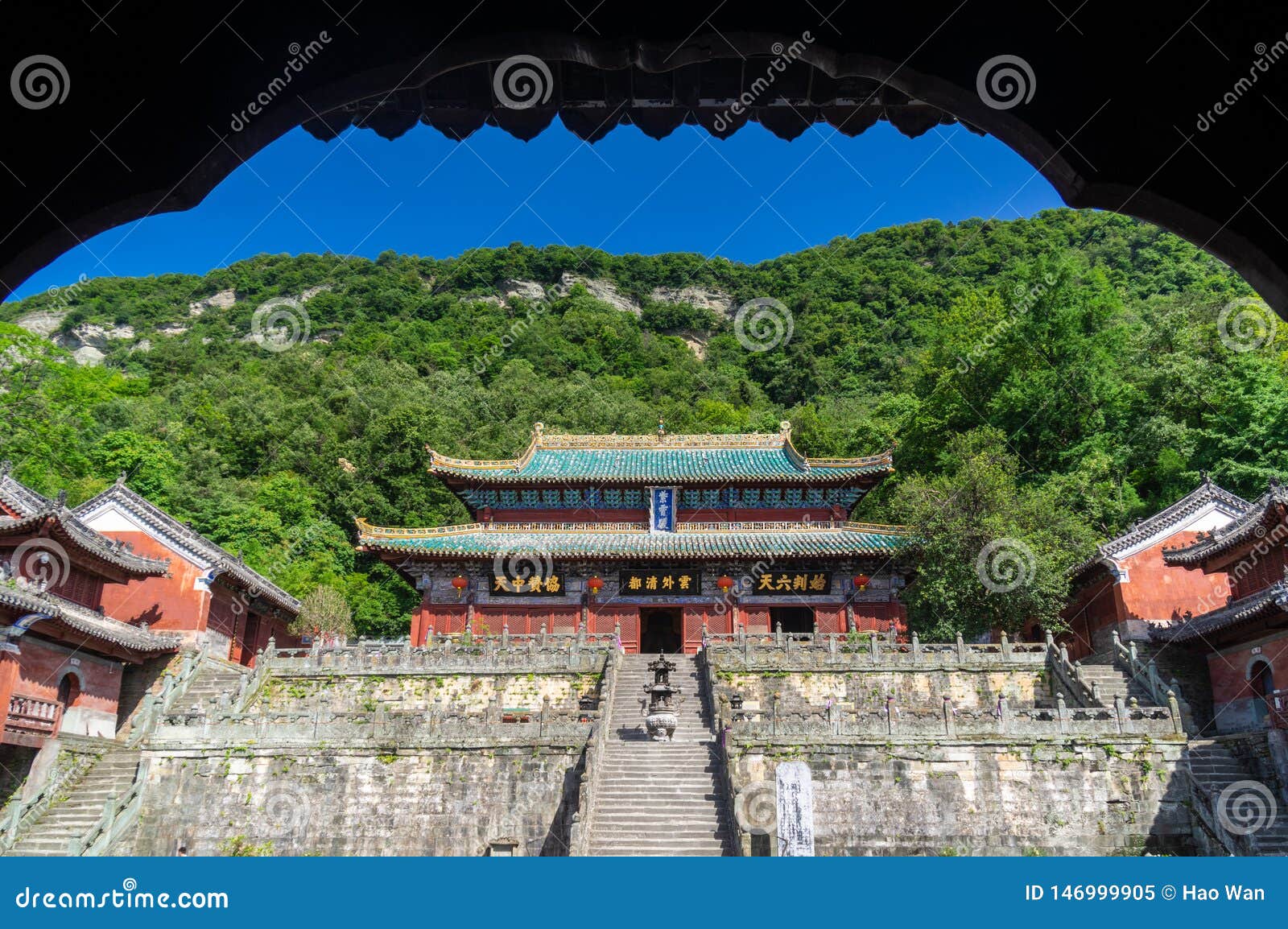 The Charming Summer Scenery Of Wudang Mountain In China Stock Image Image Of Blue Colorful