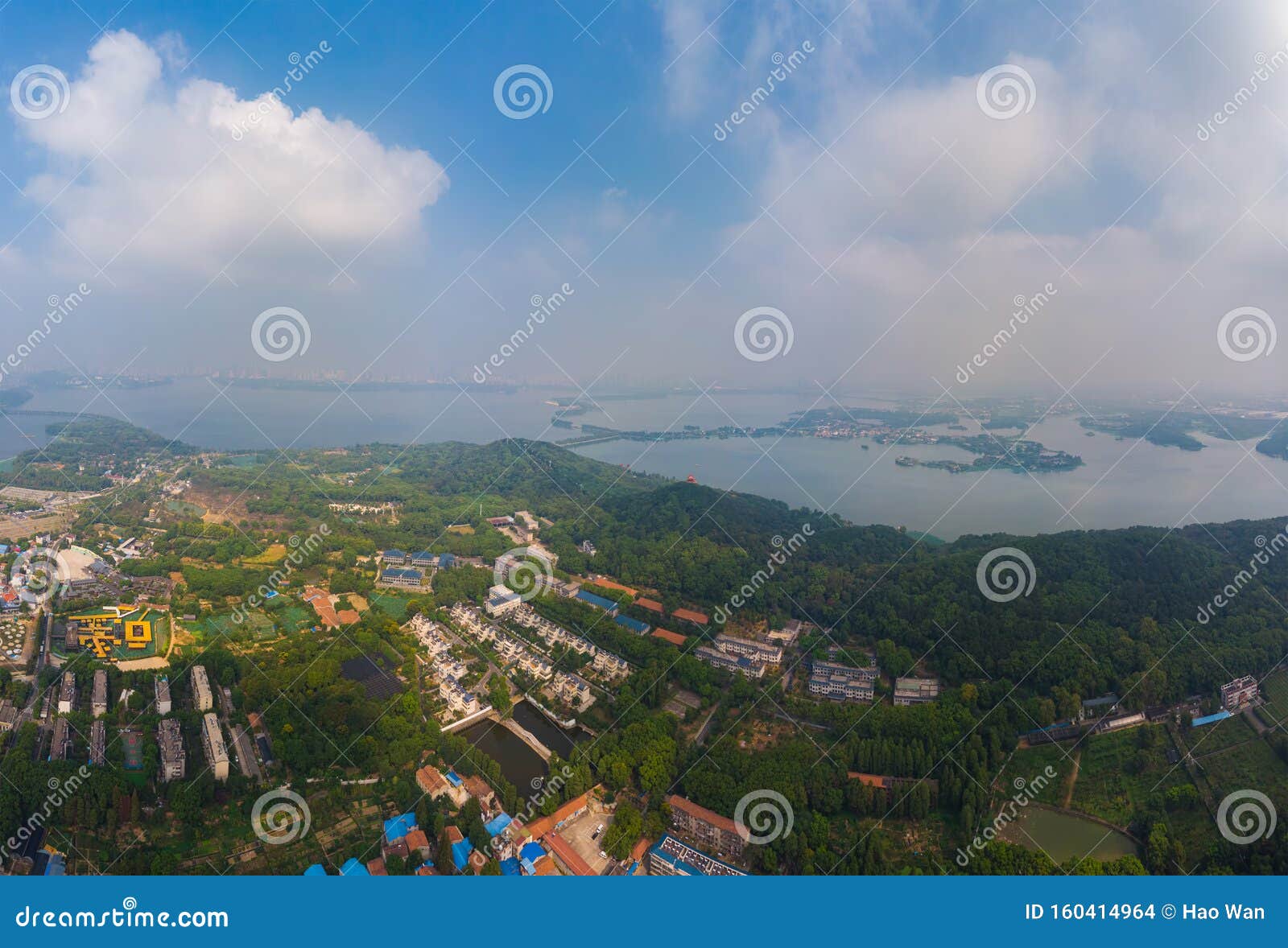 wuhan botanical garden summer charming aerial scenery