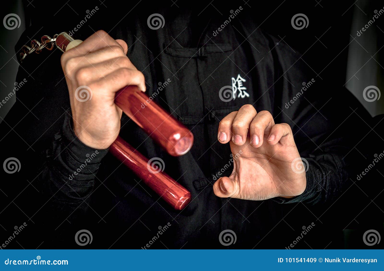 Wushu . Skill with Nunchuck. Stock Image Image of nunchuck