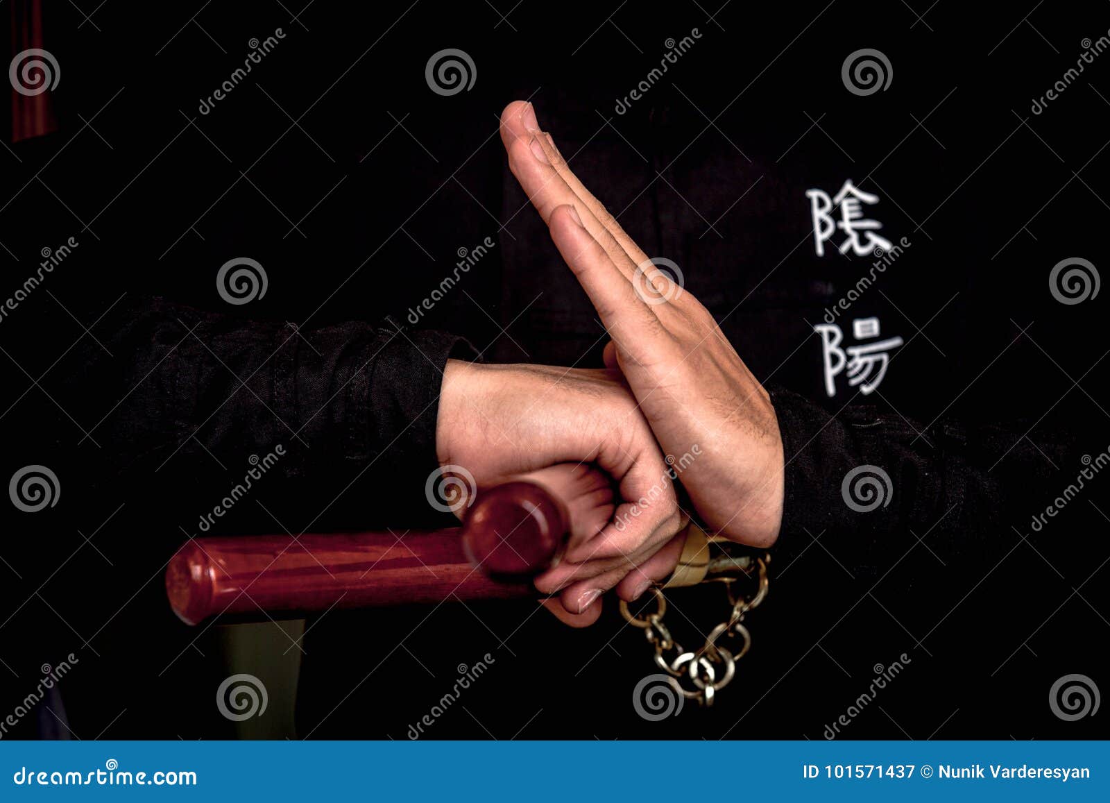 Wushu . Skill with Nunchuck. Stock Image Image of fist, chinese