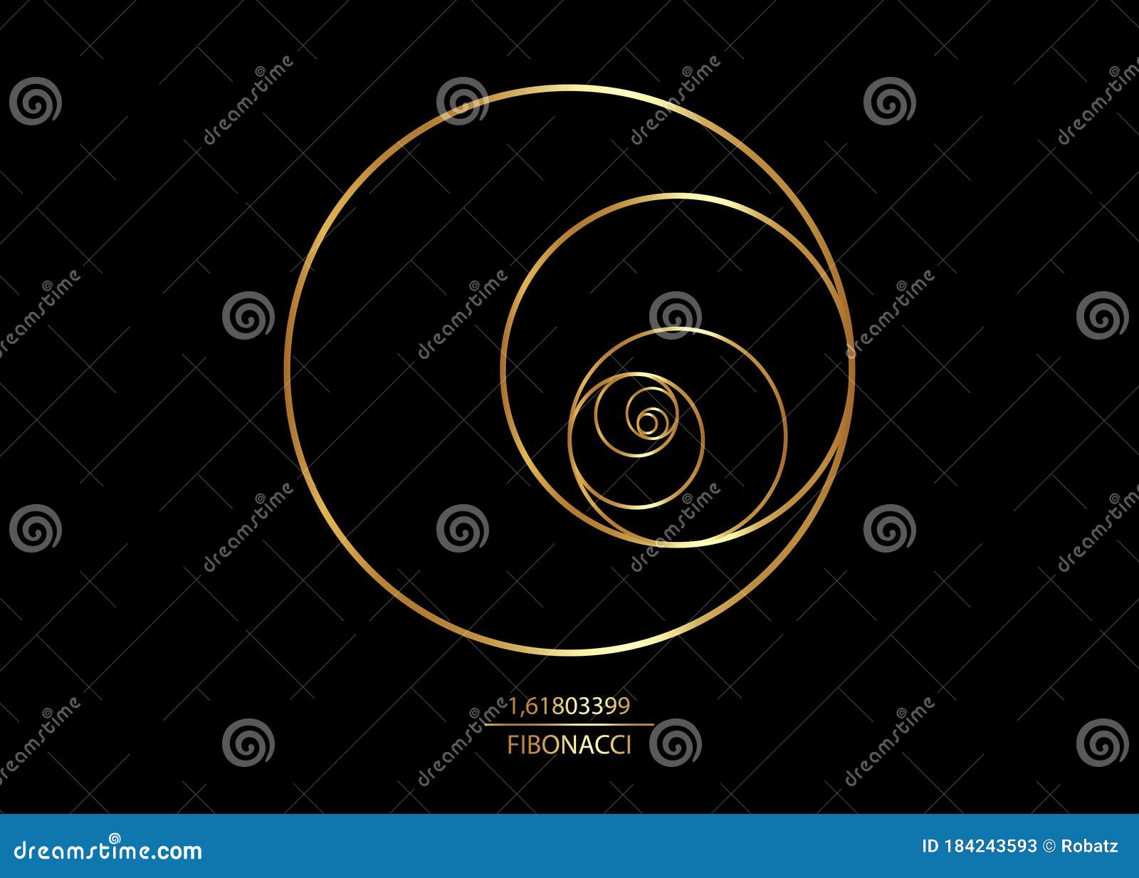 fibonacci sequence circle. golden ratio. geometric s spiral. circles in golden proportion. futuristic minimalist 