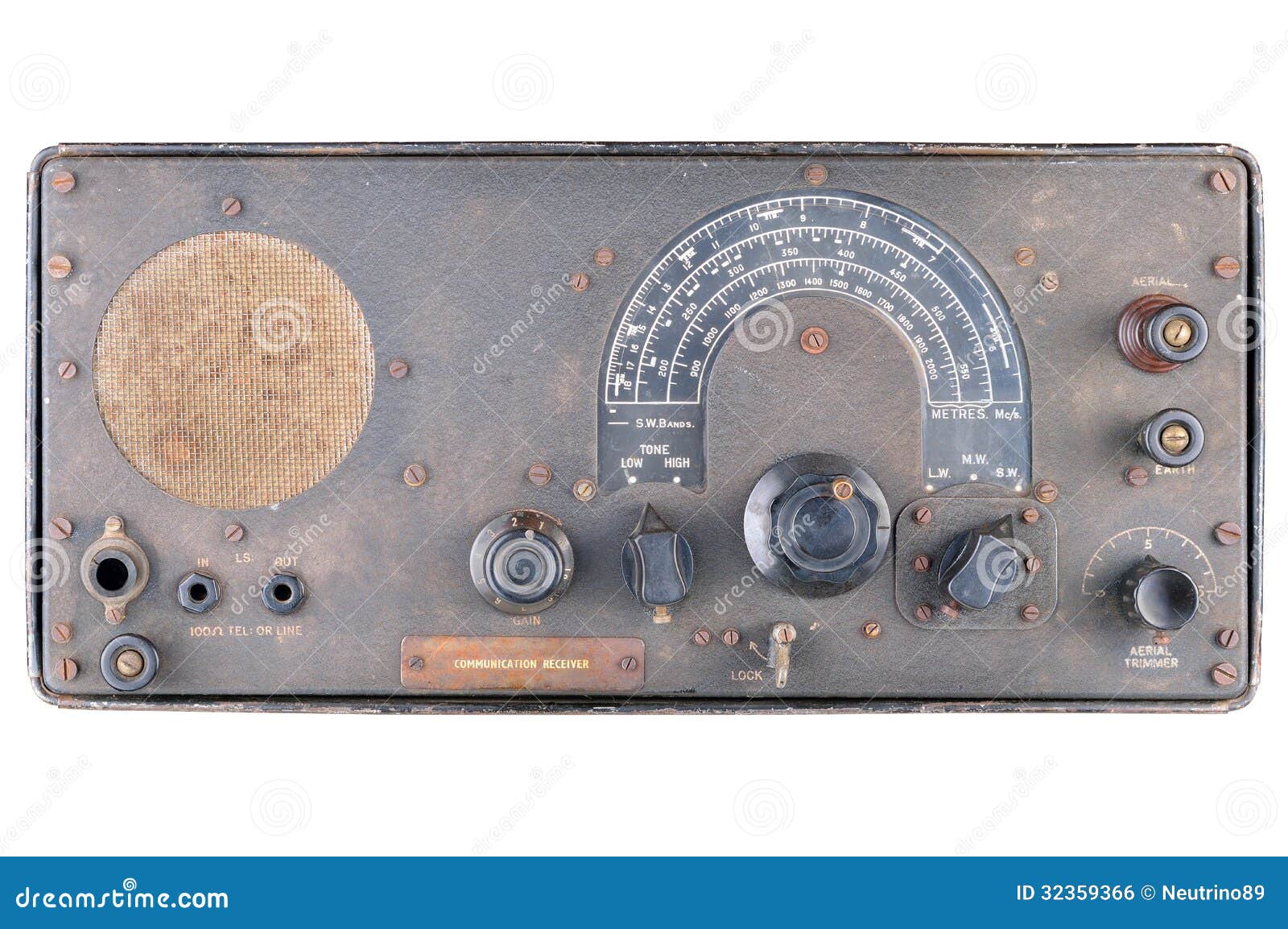 Ww2 Radio Communications Receiver Stock Photo - Image of receiver, military:  32359366