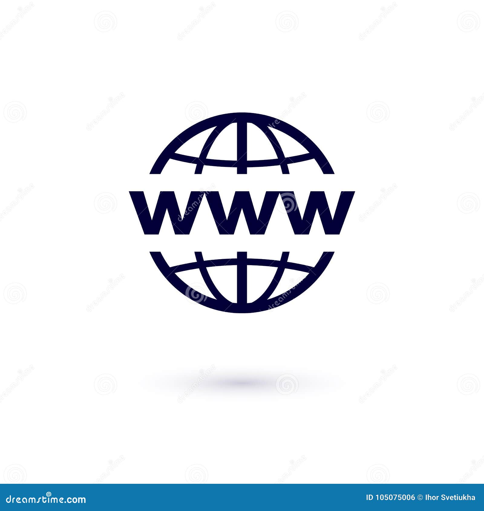 www flat icon.  concept  for . world wide web icon
