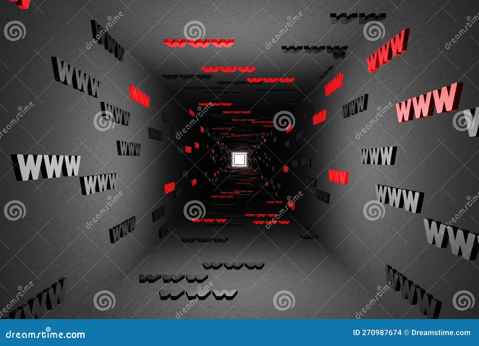 www s sign in black tunnel background 3d render. hypertext transfer protocol secure web 3