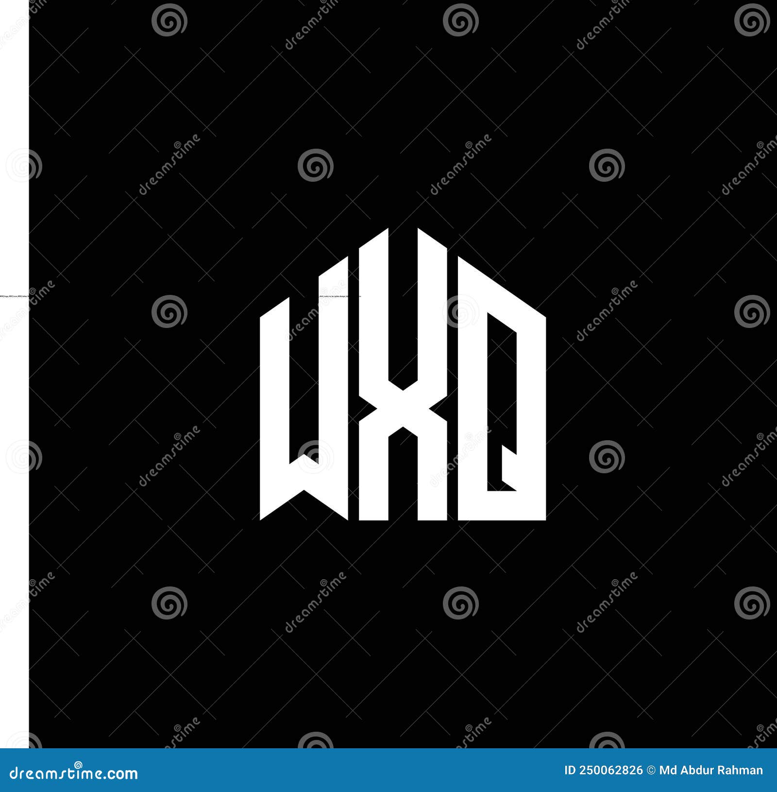 WXQ triangle letter logo design with triangle shape. WXQ triangle logo ...