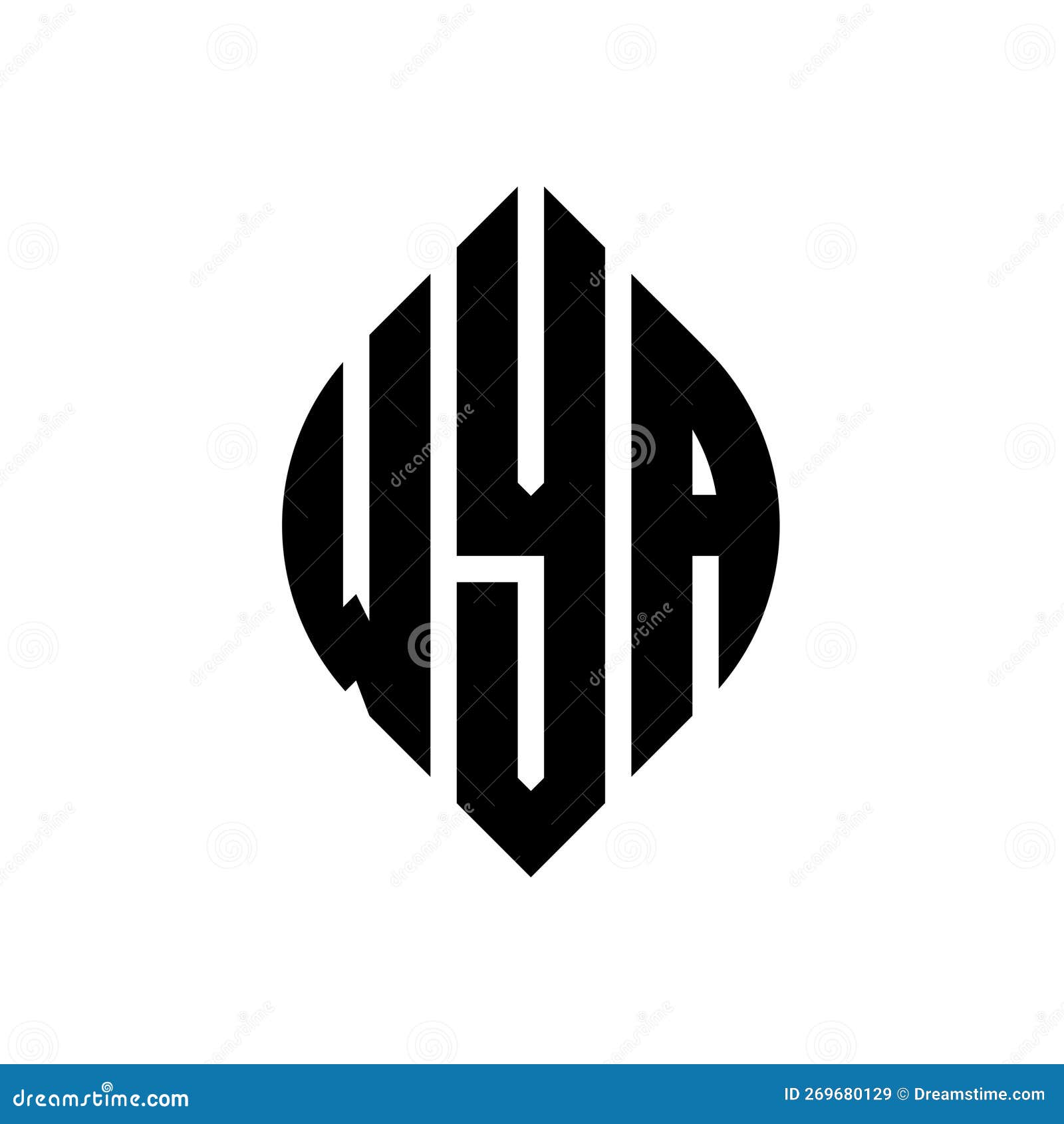 wya circle letter logo  with circle and ellipse . wya ellipse letters with typographic style. the three initials form a