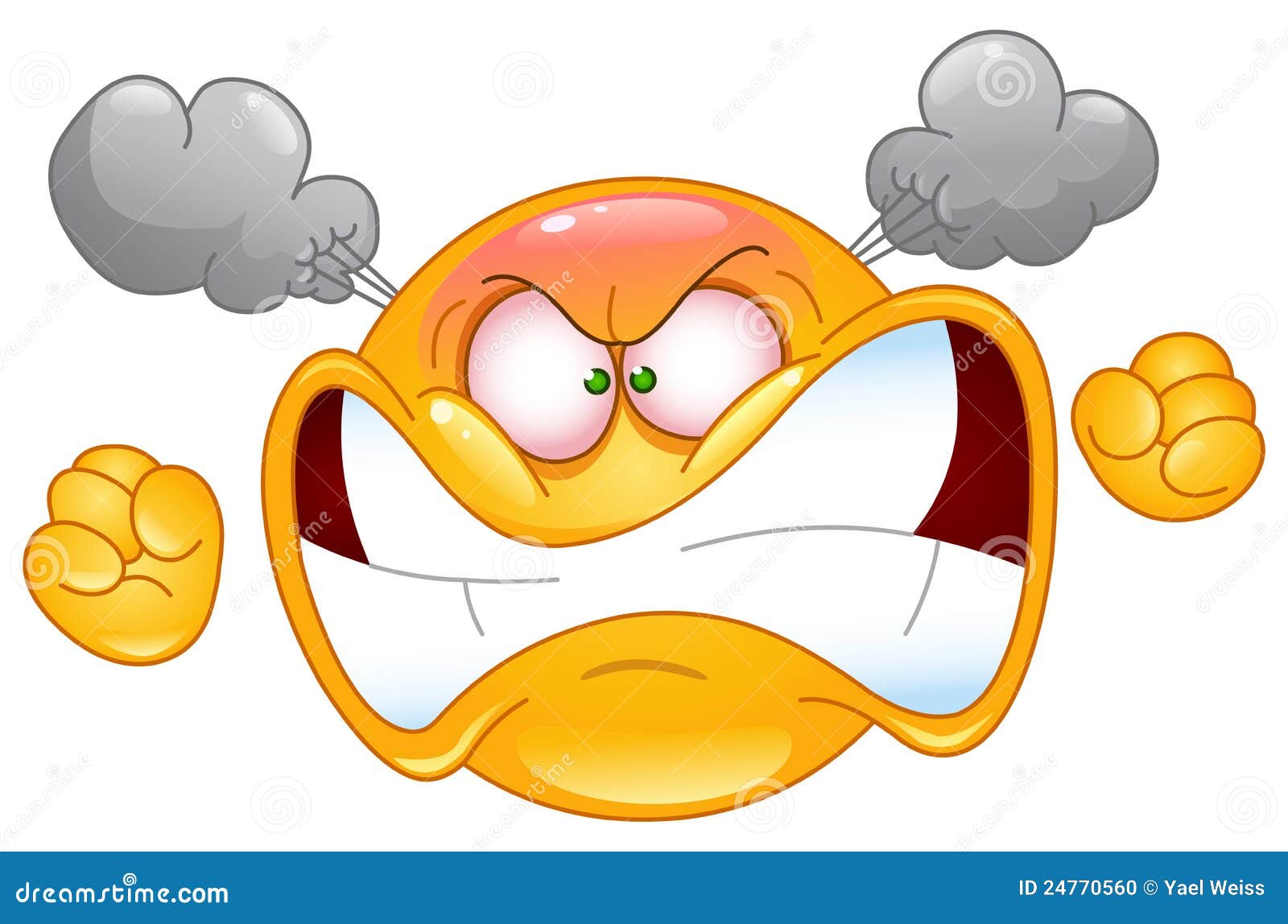 Wütender Emoticon vektor abbildung. Illustration von kugel - 24770560