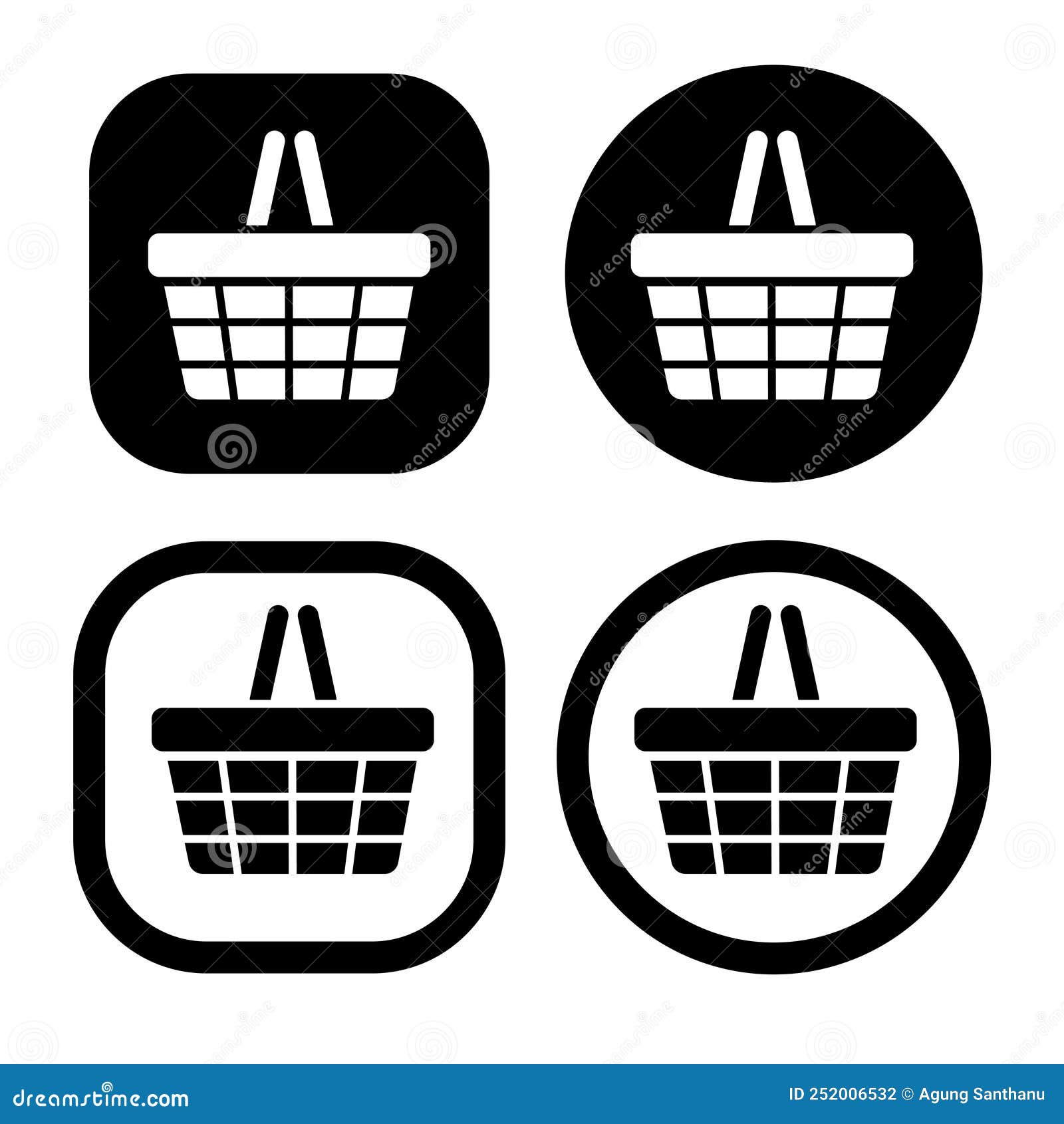 Shopping Basket Symbol Logo Flat Icon Vector Illustration Logo Isolated