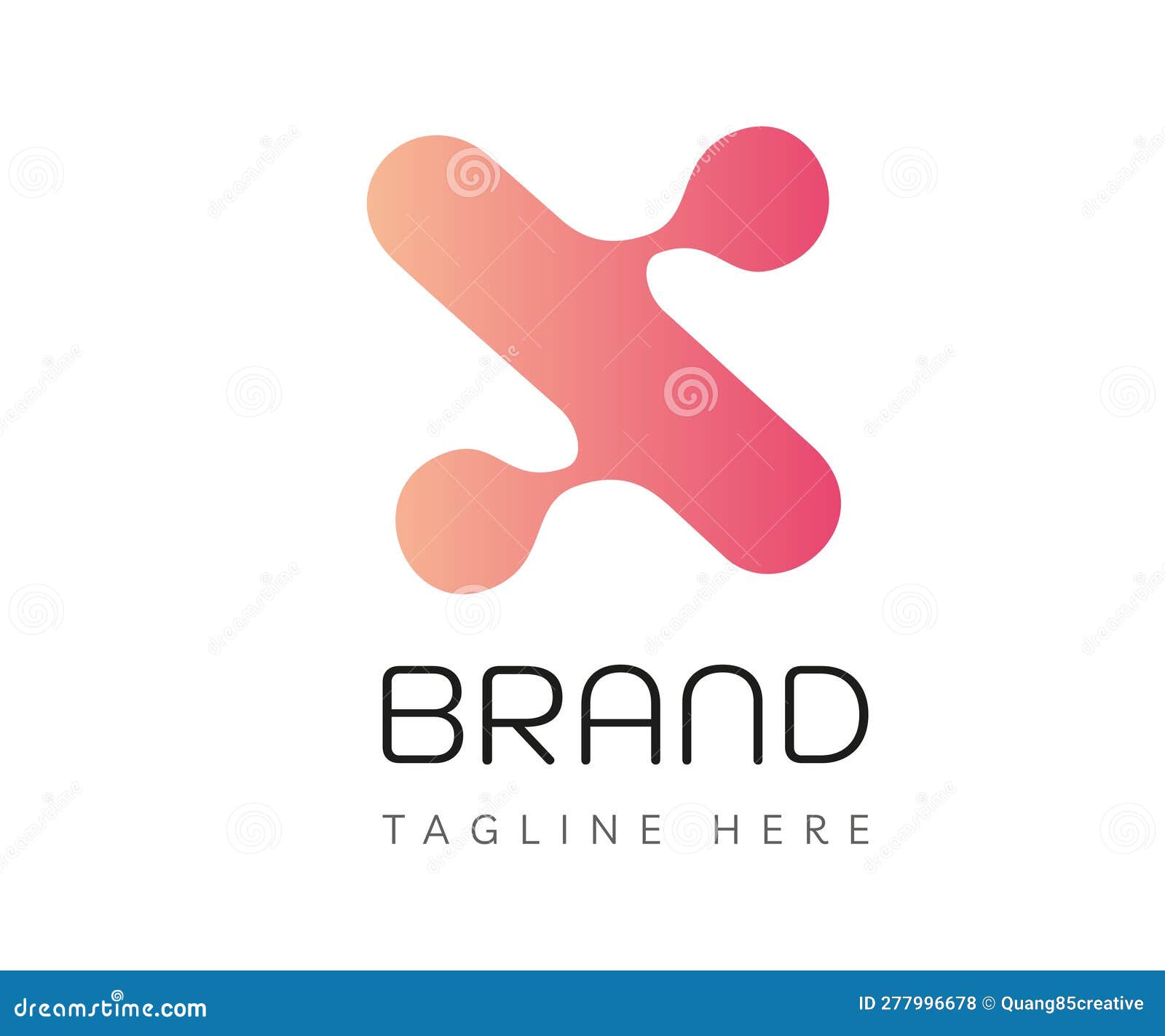 Letter X Logo Design. Letter X with Water Logo Stock Vector