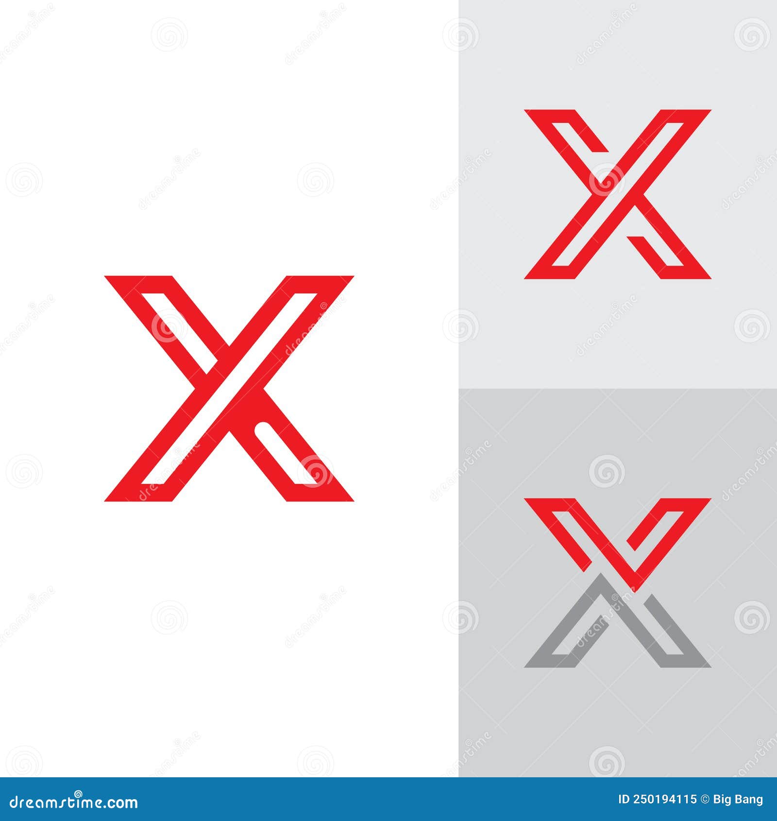 X Logo Design and Template. Creative X Icon Initials Based Letters in