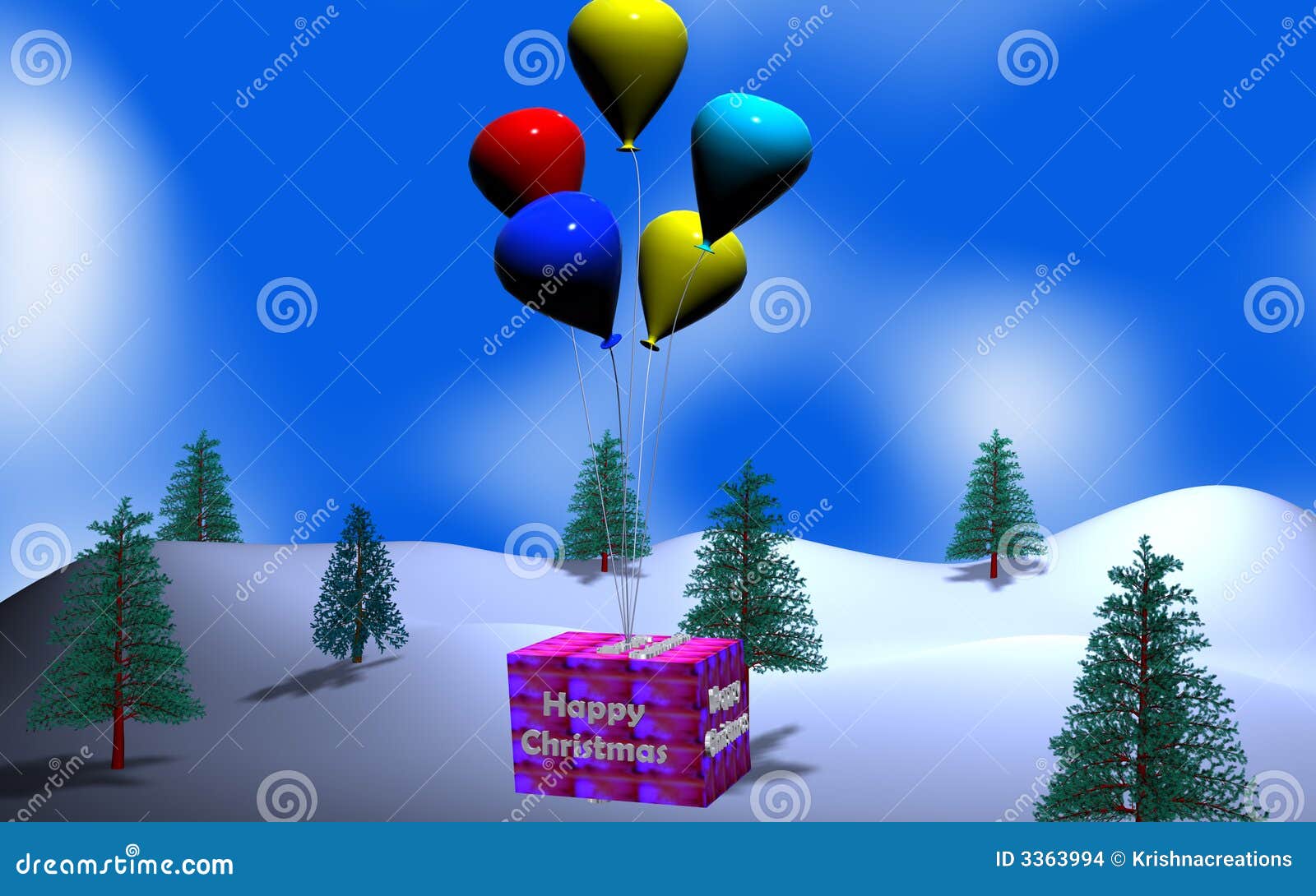 X mas gifts stock illustration. Illustration of hill, greet - 3363994
