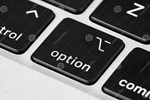  Option Key On Keyboard Stock Image Image Of Calculation Black 