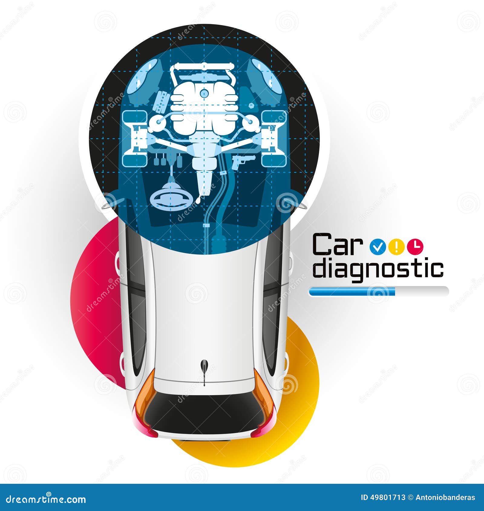 Xray Car Diagnostic stock vector. Illustration of metaphor 49801713