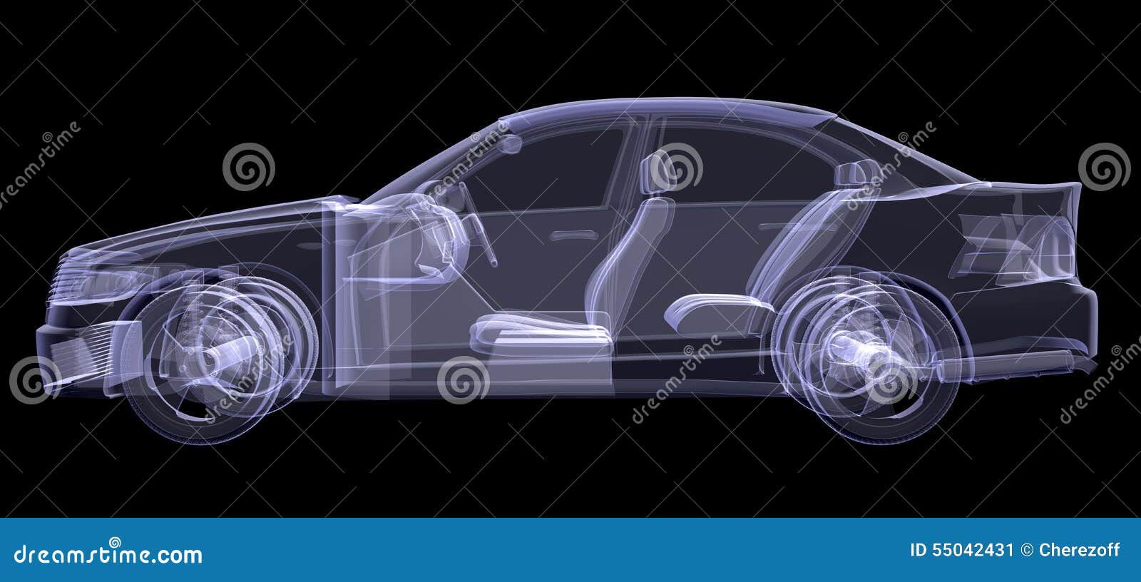 Xray Of Car Stock Illustration Image 55042431