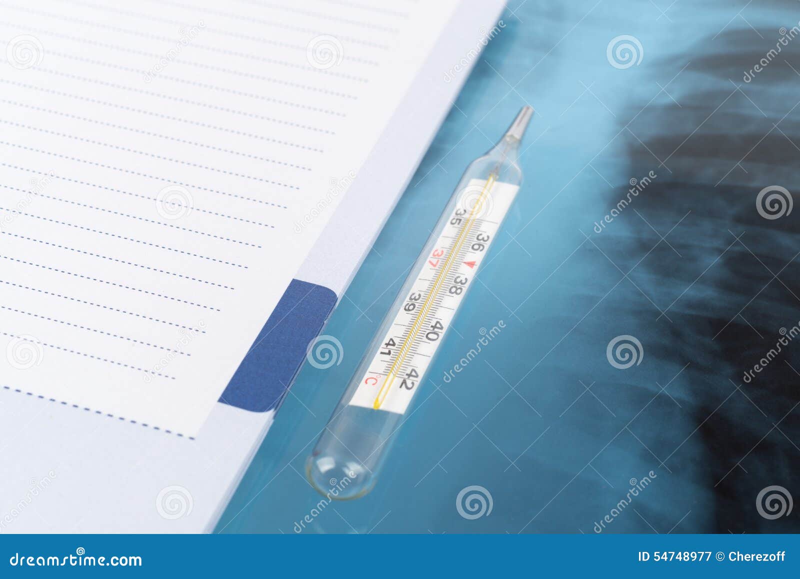 Xray Examination and Part of Copy Book Stock Image Image of