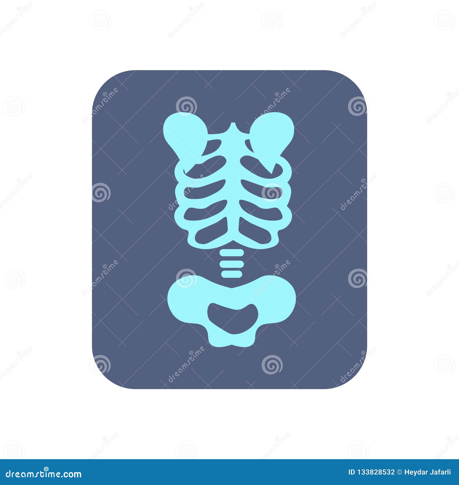 X Ray Icon Vector Sign and Symbol Isolated on White Background Stock