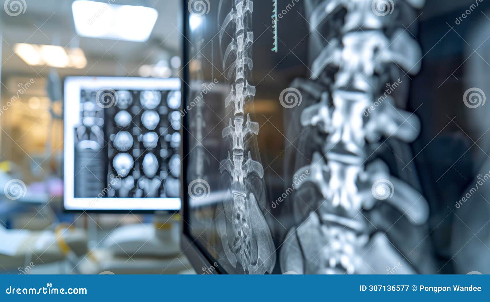 x-ray image of the spine after spinal fusion a radiographic demonstration of the metallic implants