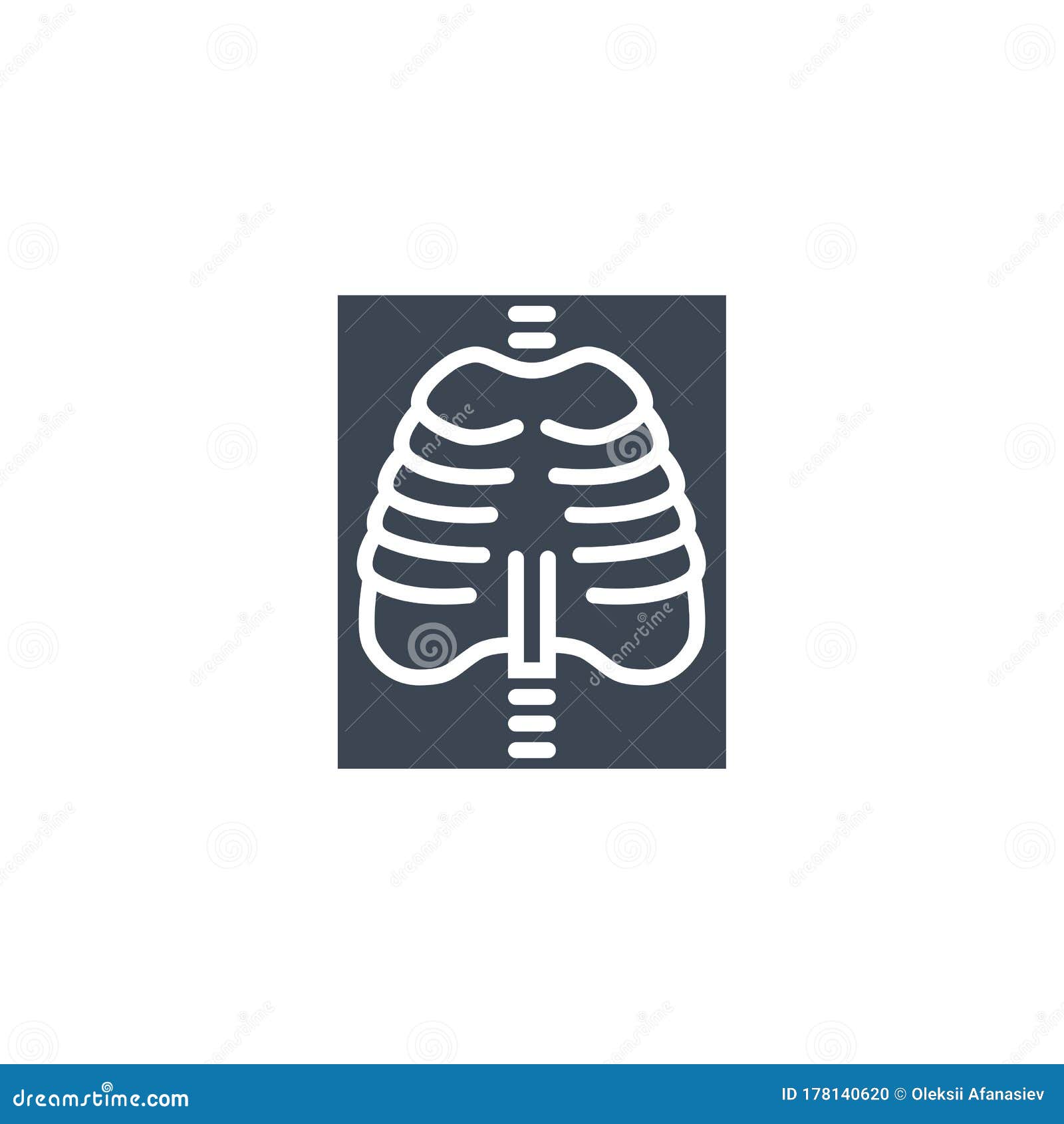 Xray Related Vector Glyph Icon. Stock Vector Illustration of