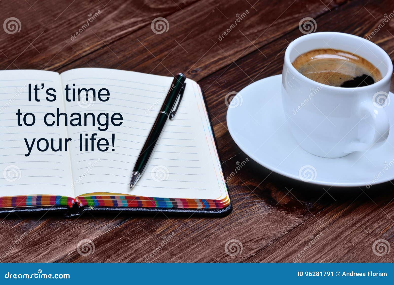 Itand X27s Time To Change Your Life On Notebook Stock Image Image Of