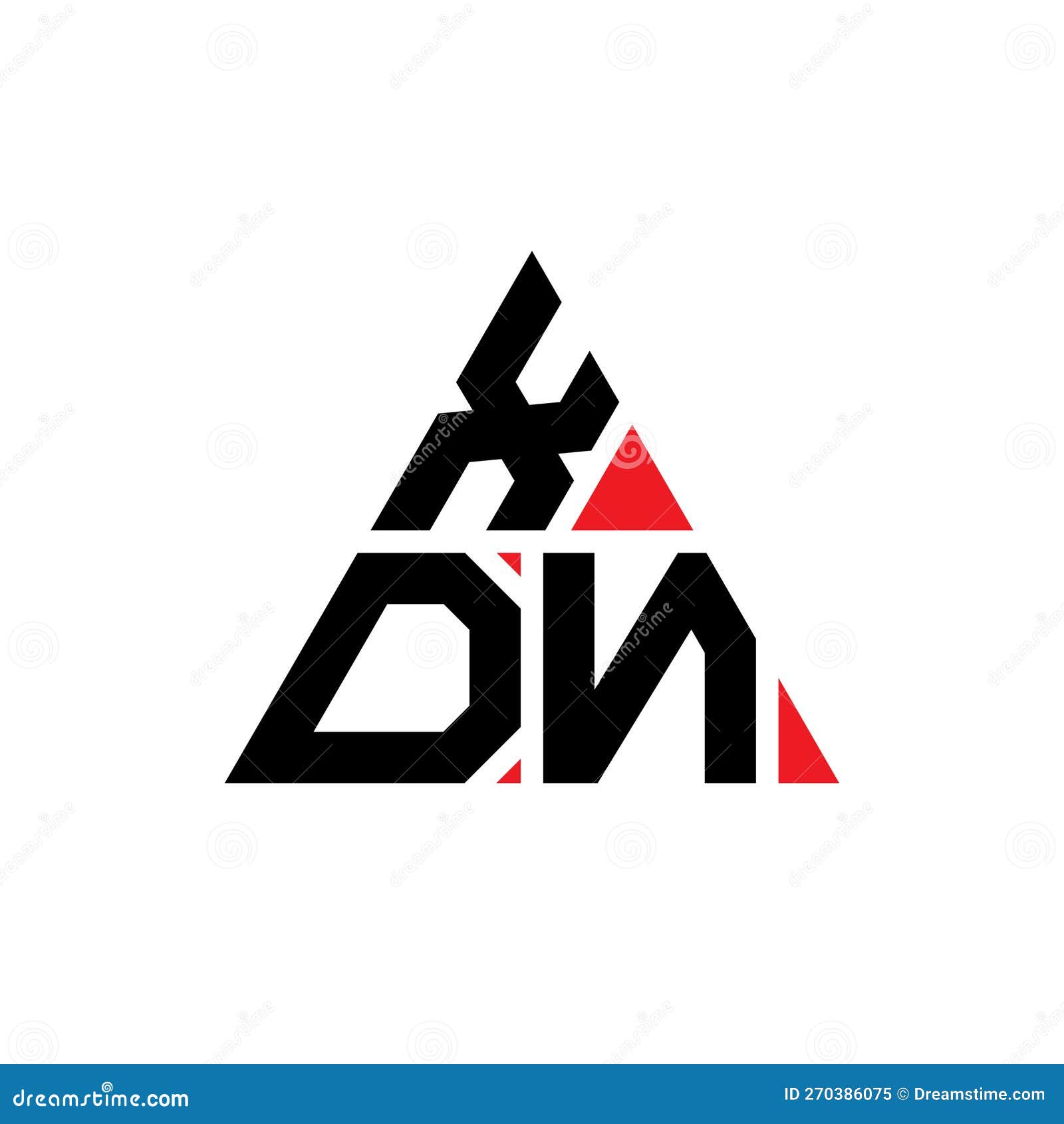 xdn triangle letter logo  with triangle . xdn triangle logo  monogram. xdn triangle  logo template with red