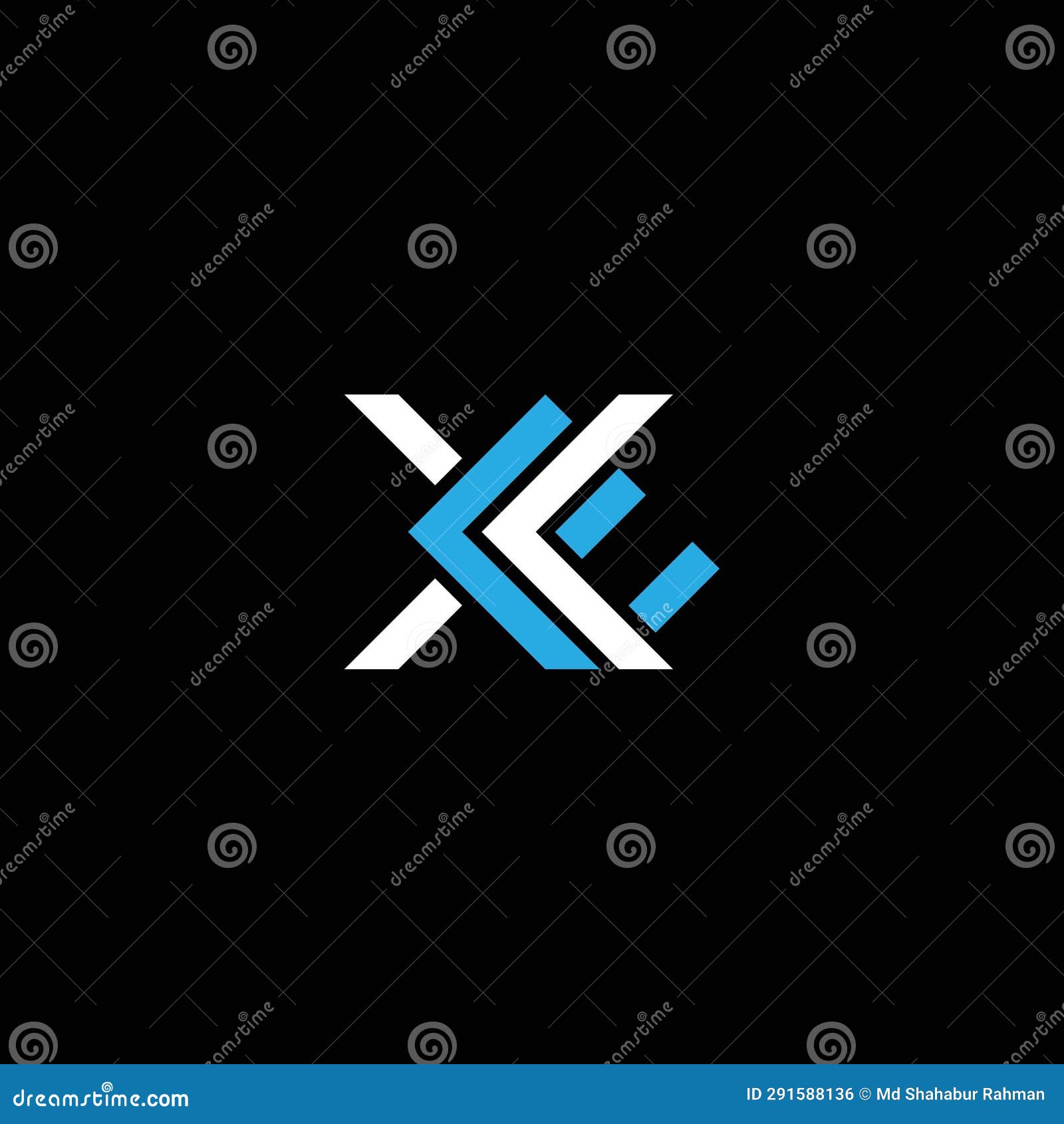 xe or ex abstract outstanding professional business awesome artistic branding company different colors  logo.