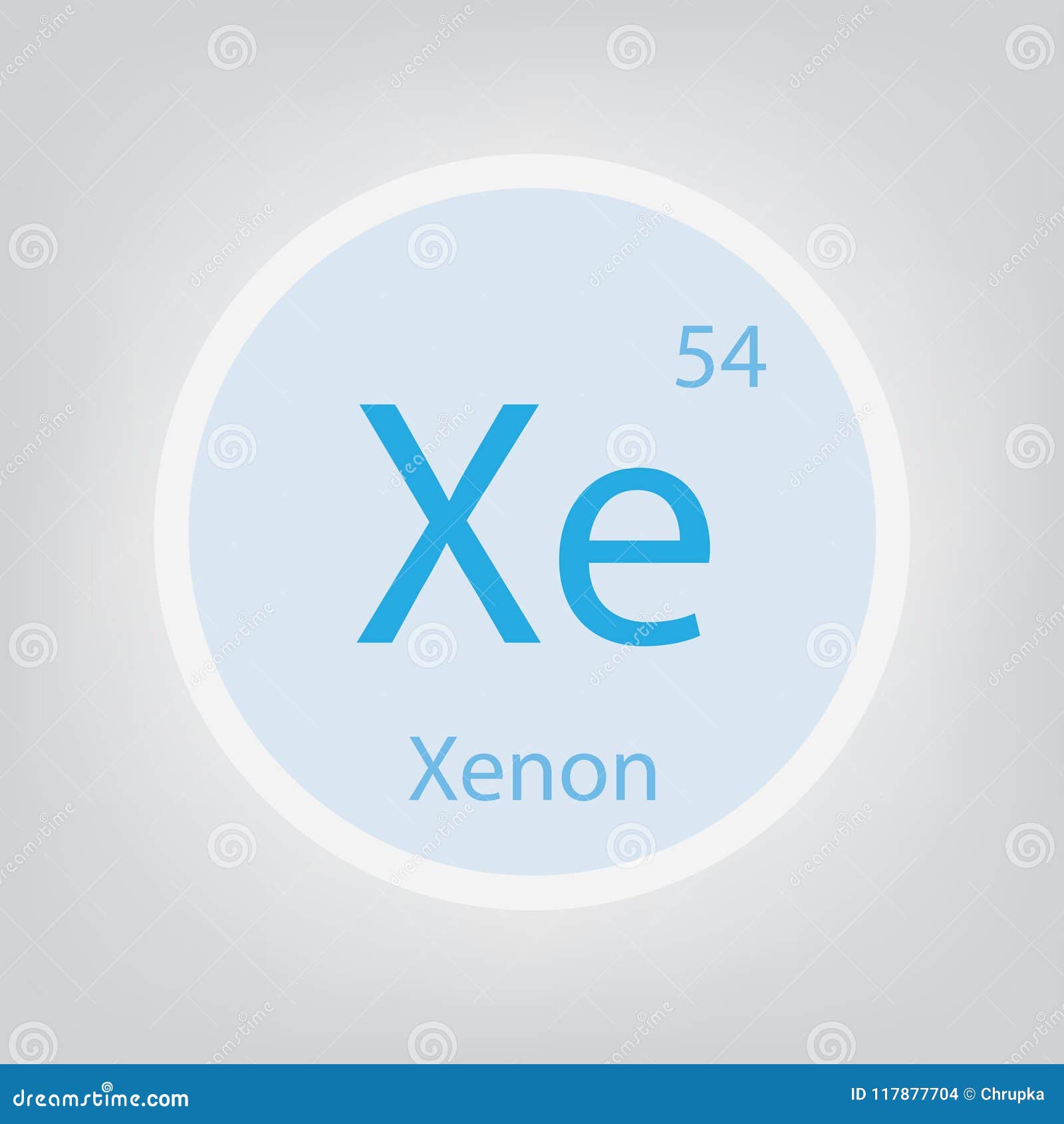 Xenon Xe Chemical Element Icon Stock Vector - Illustration of weight ...
