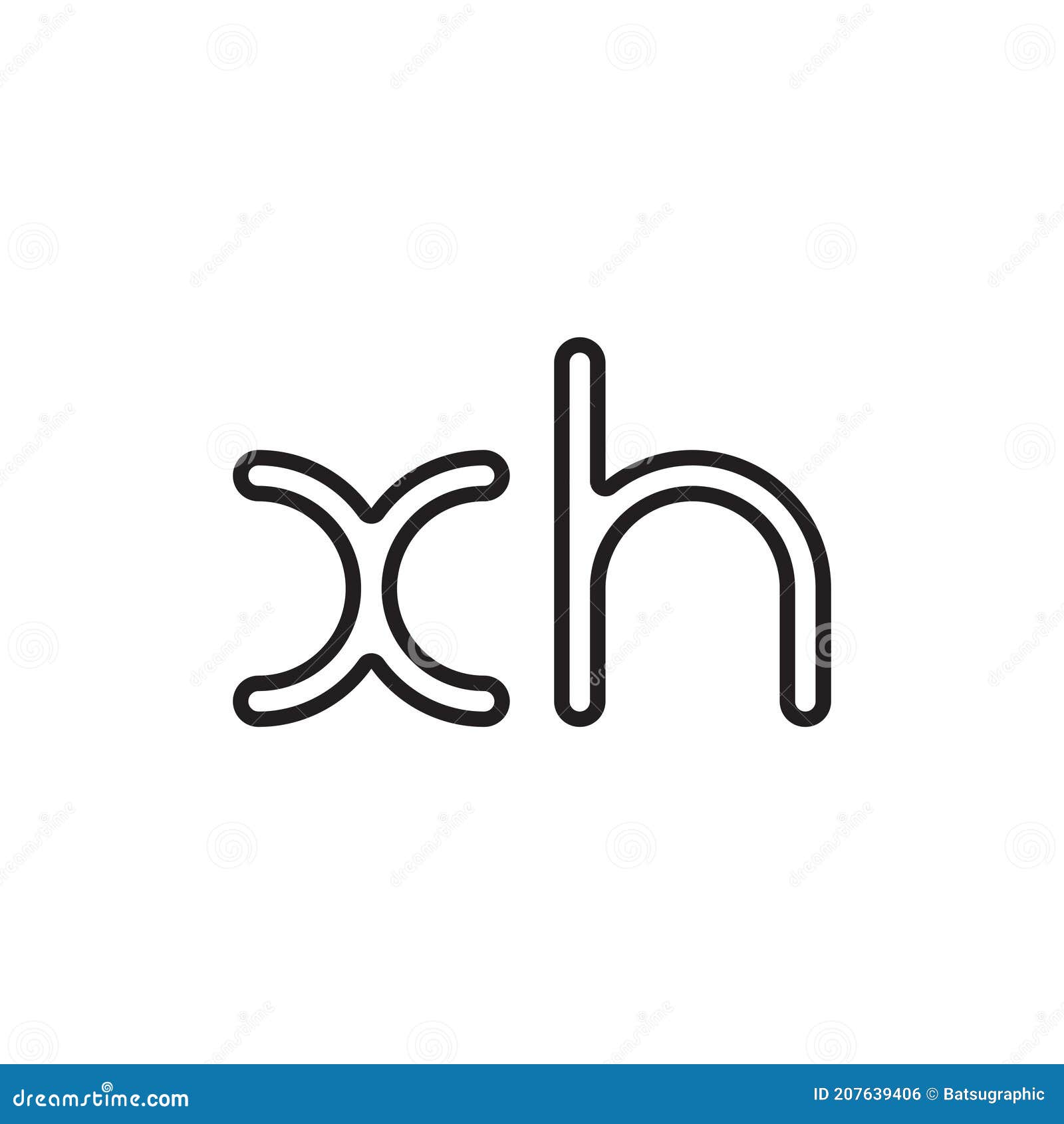xh initial letter  logo icon