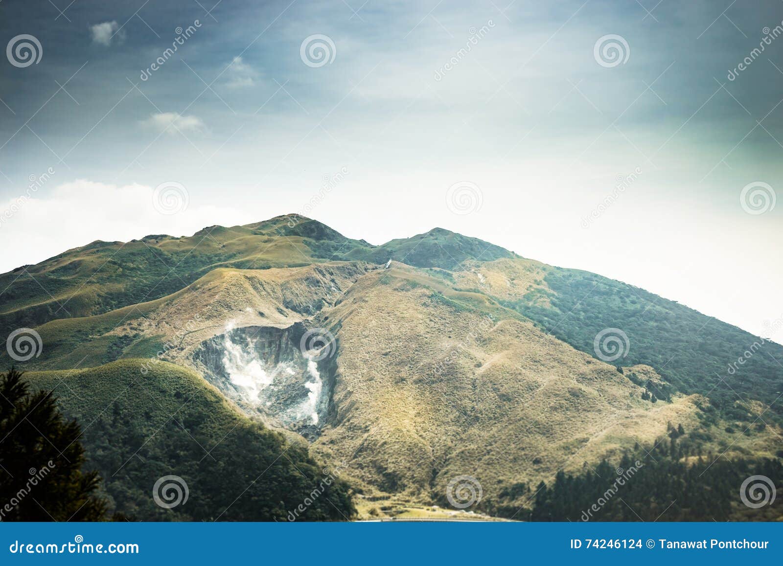 xiaoyoukeng active crater in datun post volcano area located in