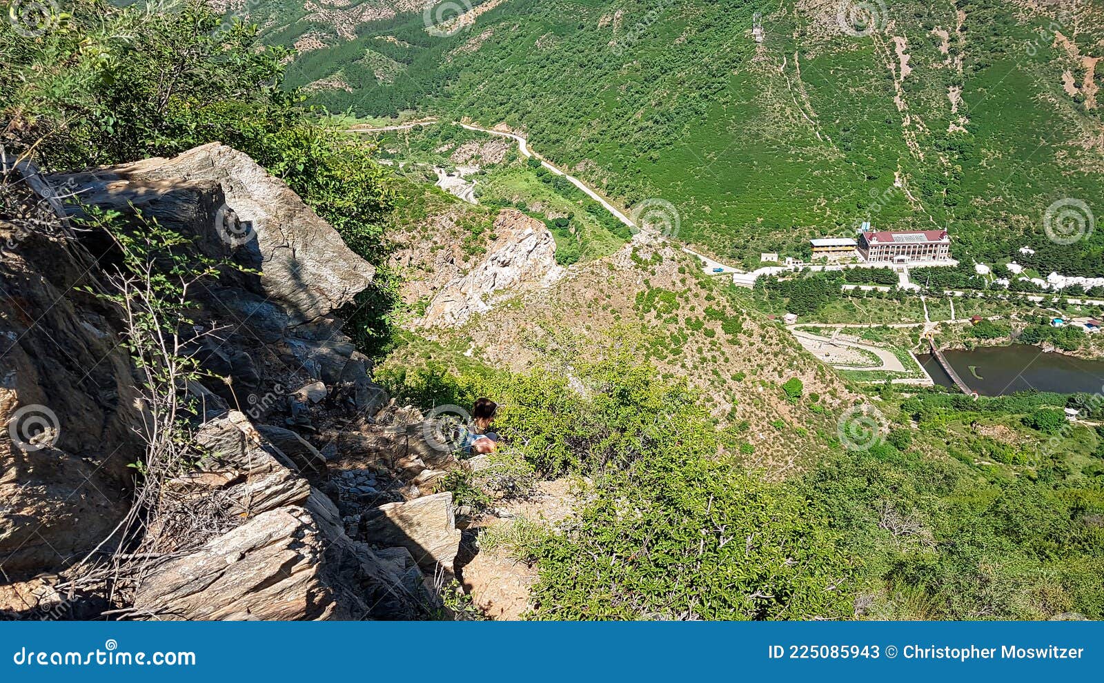 xilinhot - a panoramic view on daqing mountains in inner mongolia. endless mountain chains. the slopes are mostly barren
