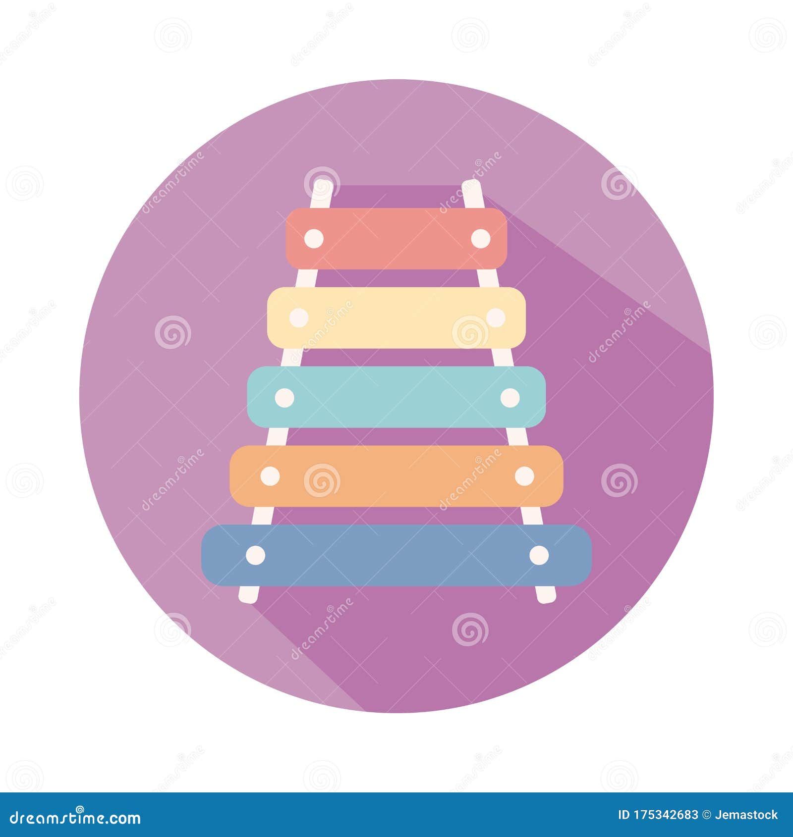 xilophone child toy block style icon