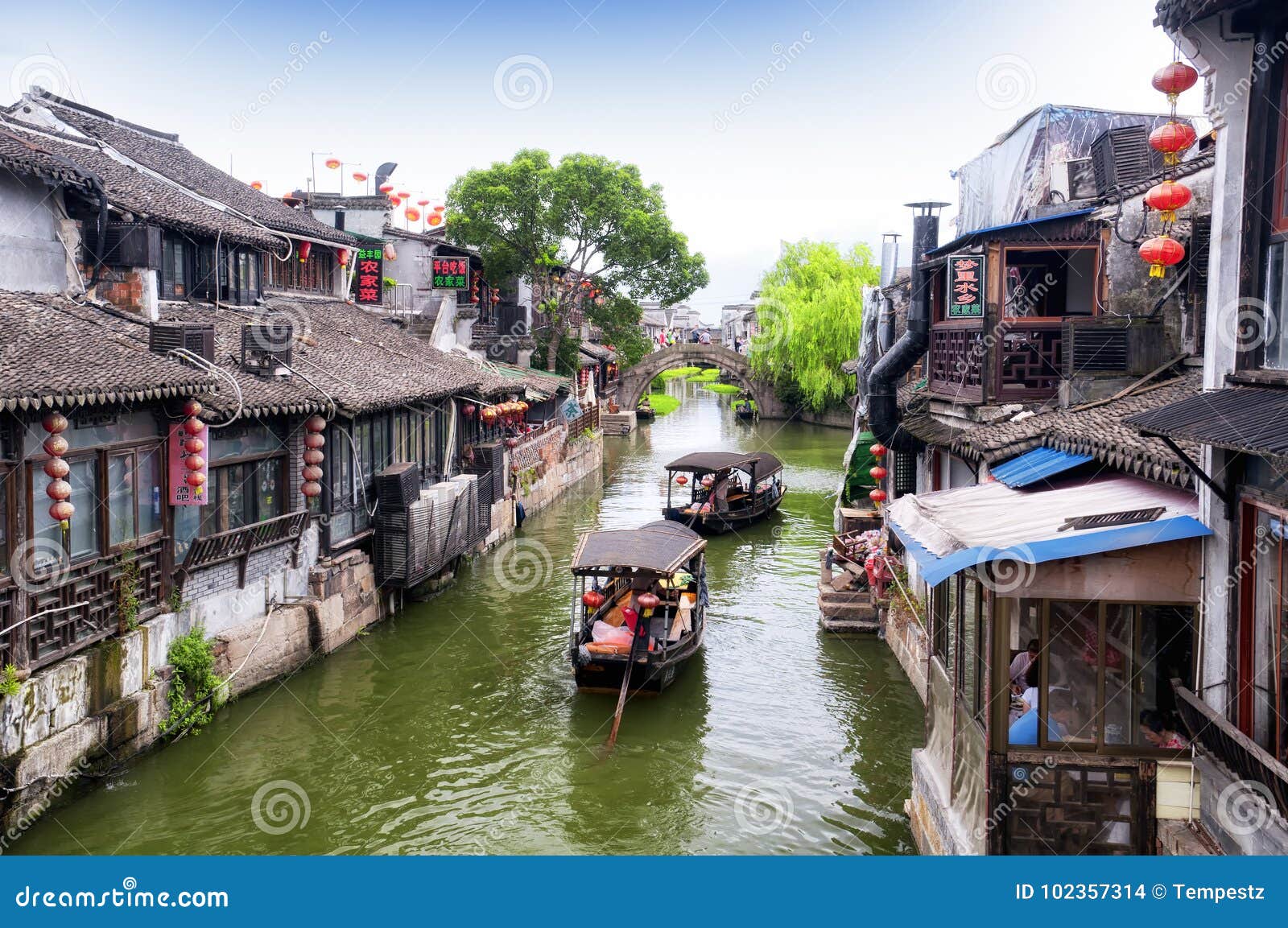 Xitang Town China editorial stock image. Image of clouds - 102357314