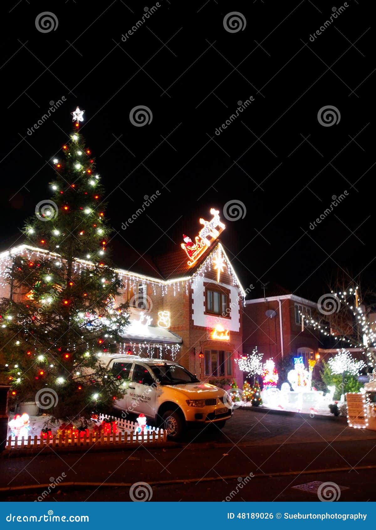 Xmas decorations  editorial photo Image of derian night 